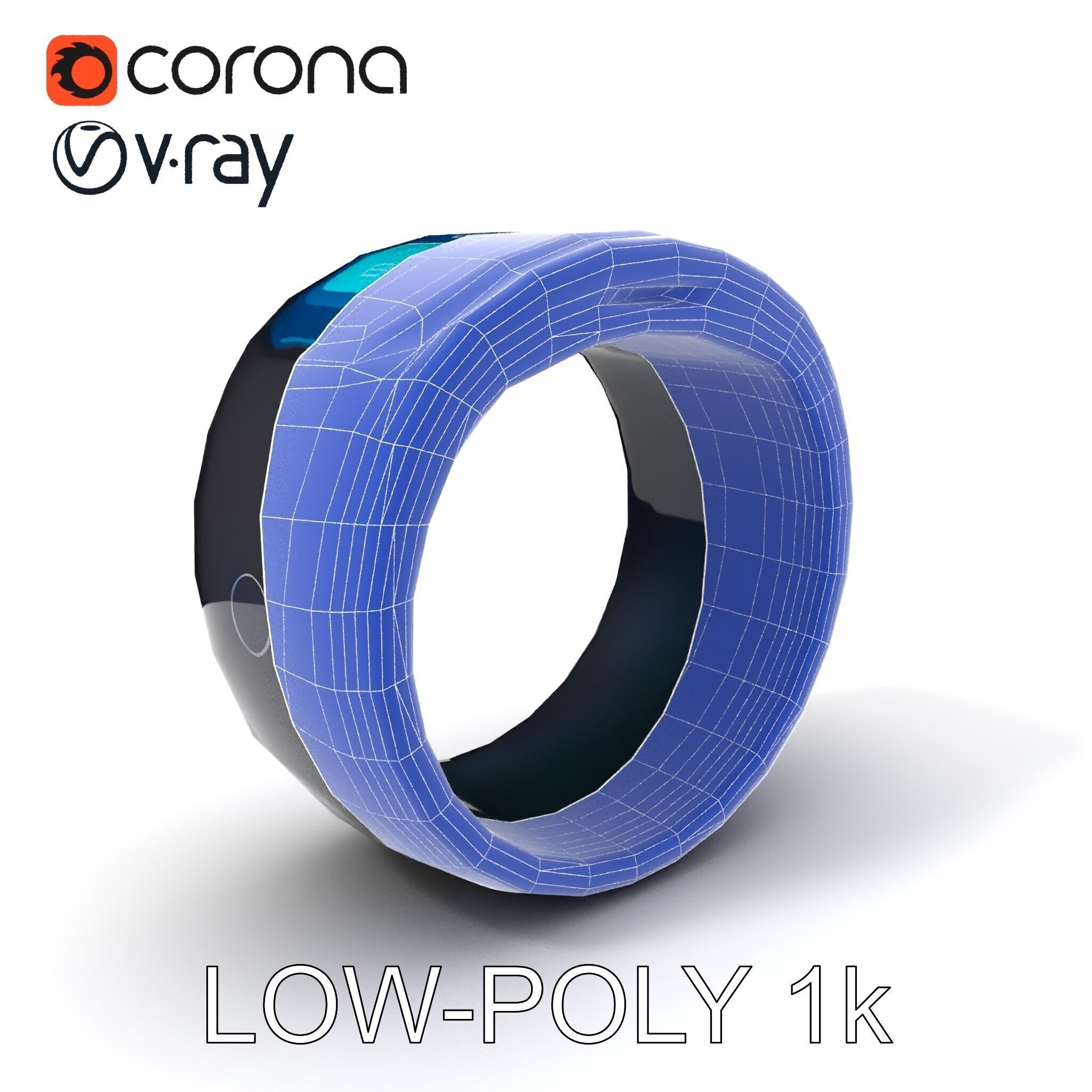 Smart Ring Digital Model Pack Low-poly 3D model_12