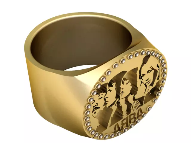 Johnny Hallyday Photo Ring PANDANT 3D PRINTABLE MODAL 3D print model