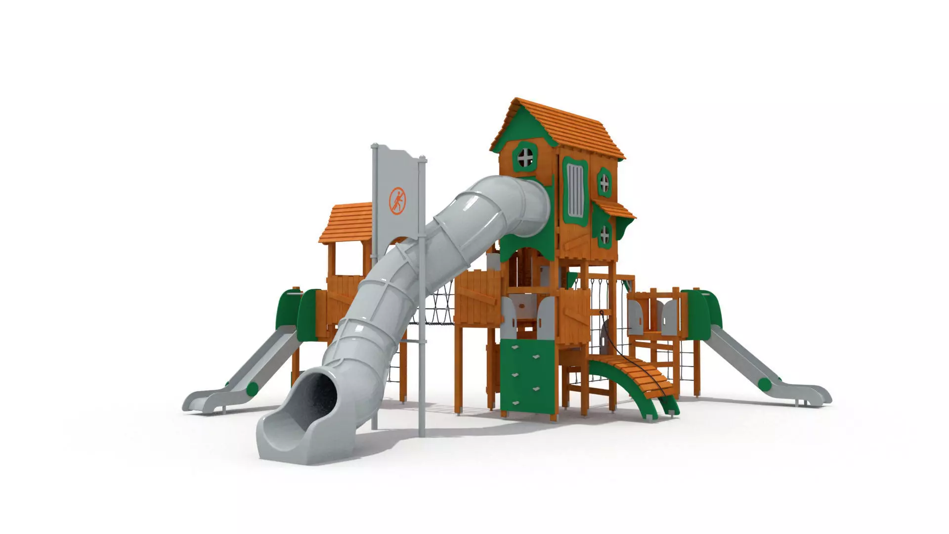 Family Cabin Combination Theme Playground 3D model