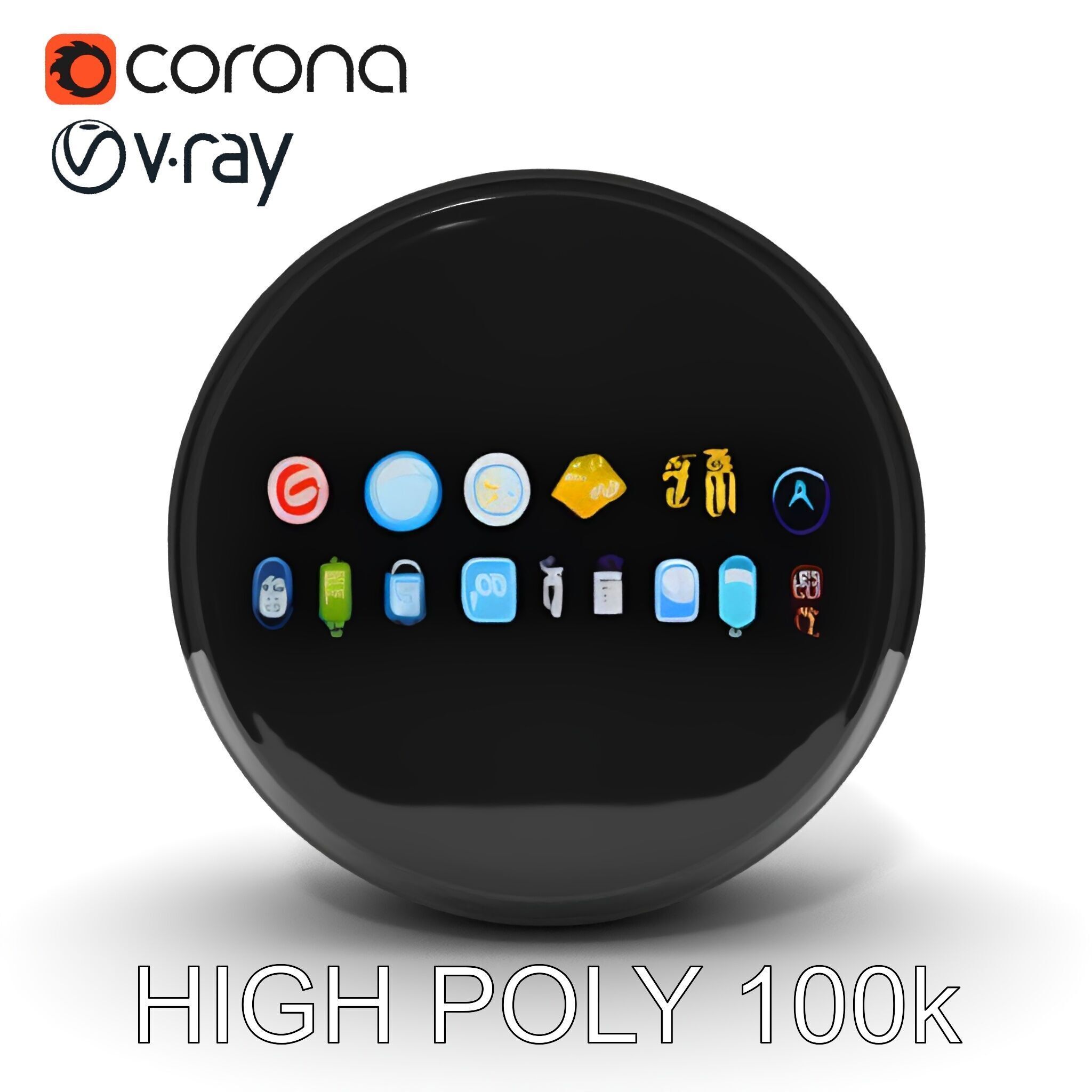 Smart Ring Model Pack with Interactive Display Low-poly 3D model_25