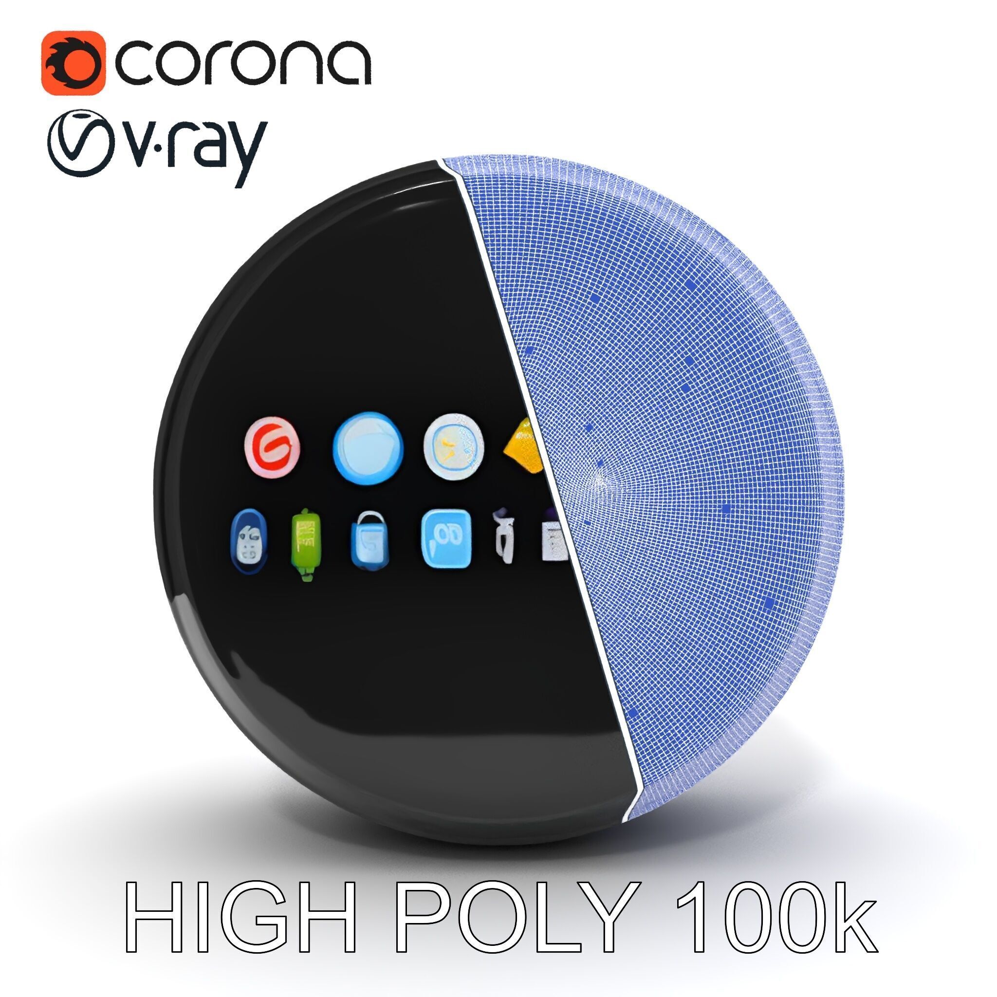 Smart Ring Model Pack with Interactive Display Low-poly 3D model_14