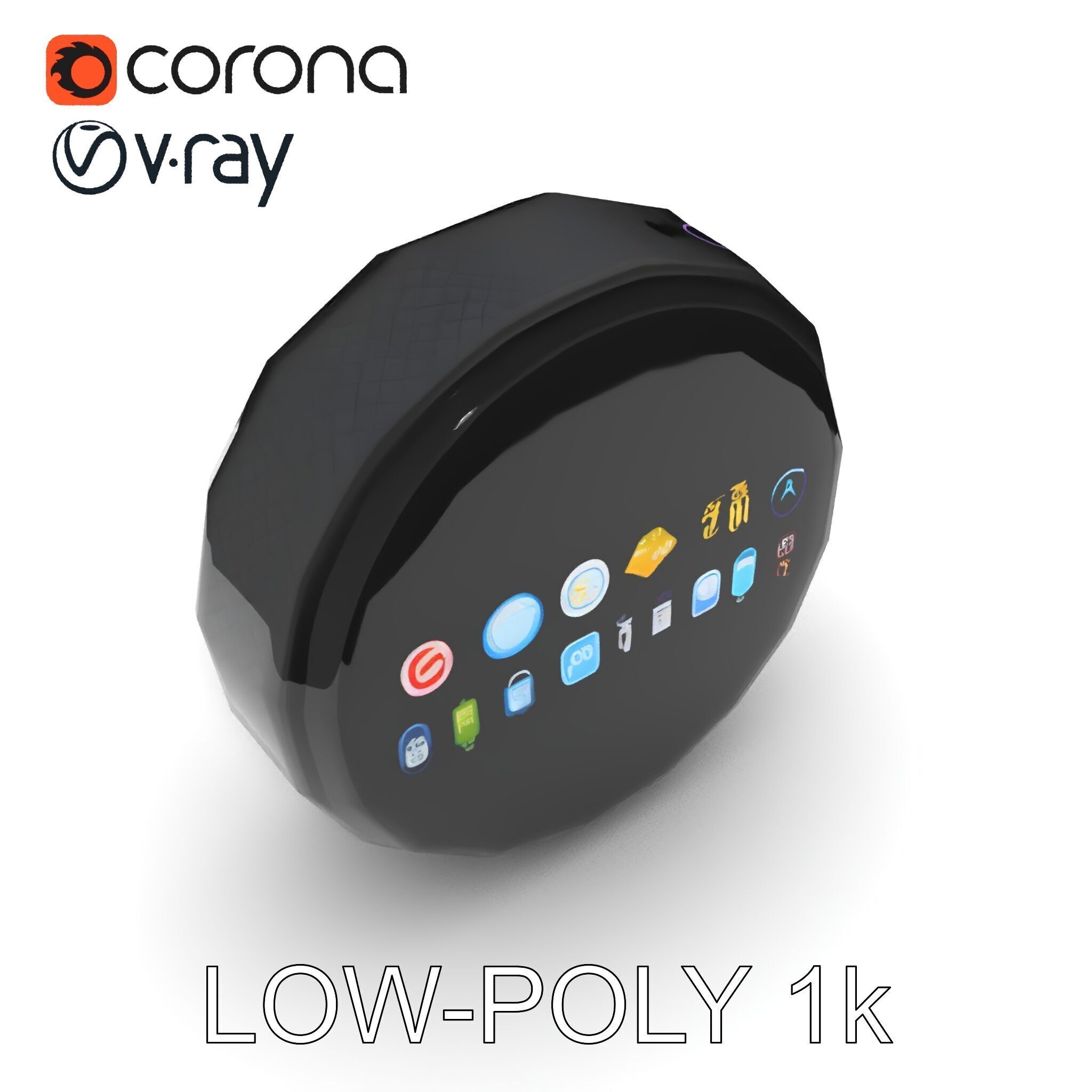 Smart Ring Model Pack with Interactive Display Low-poly 3D model_18