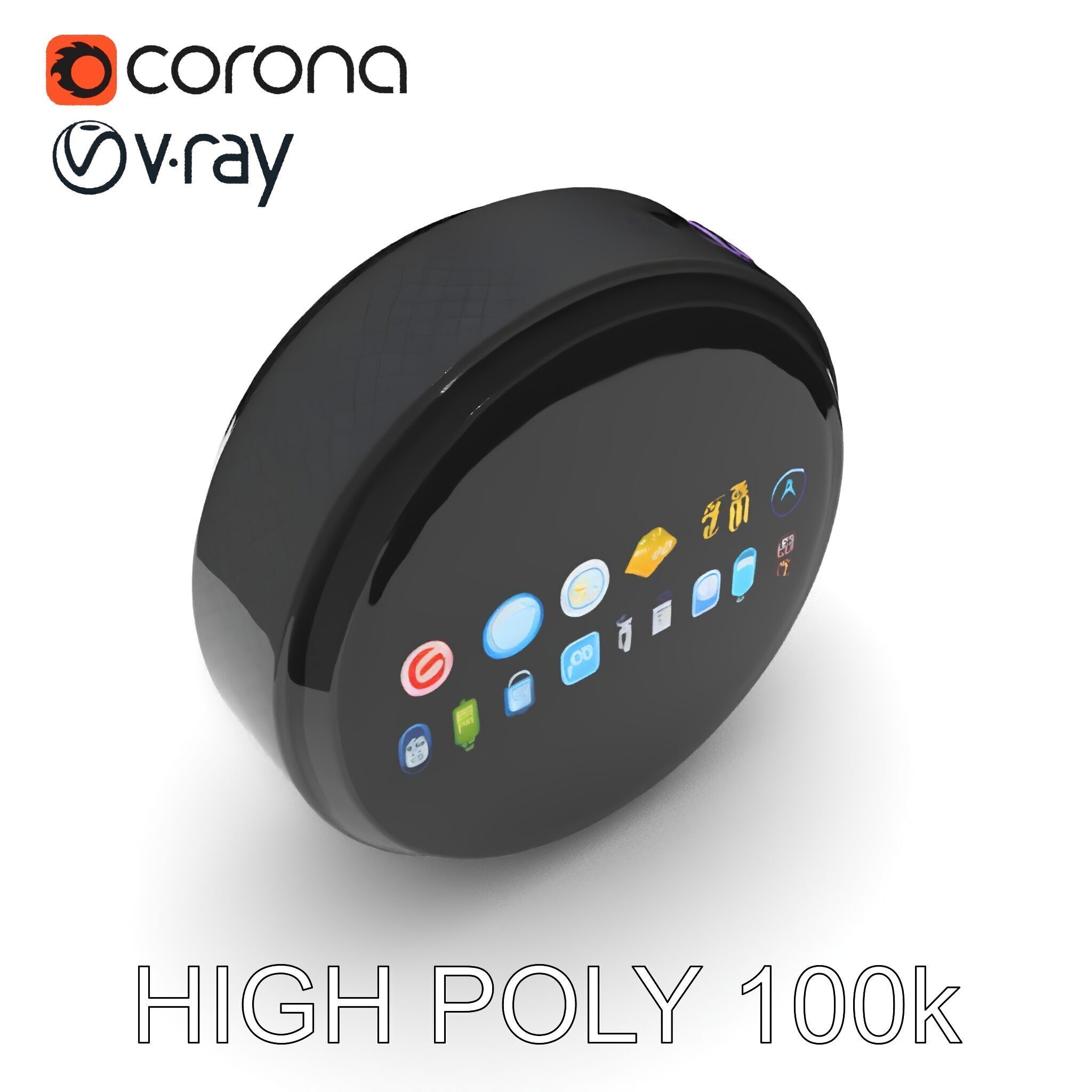 Smart Ring Model Pack with Interactive Display Low-poly 3D model_8