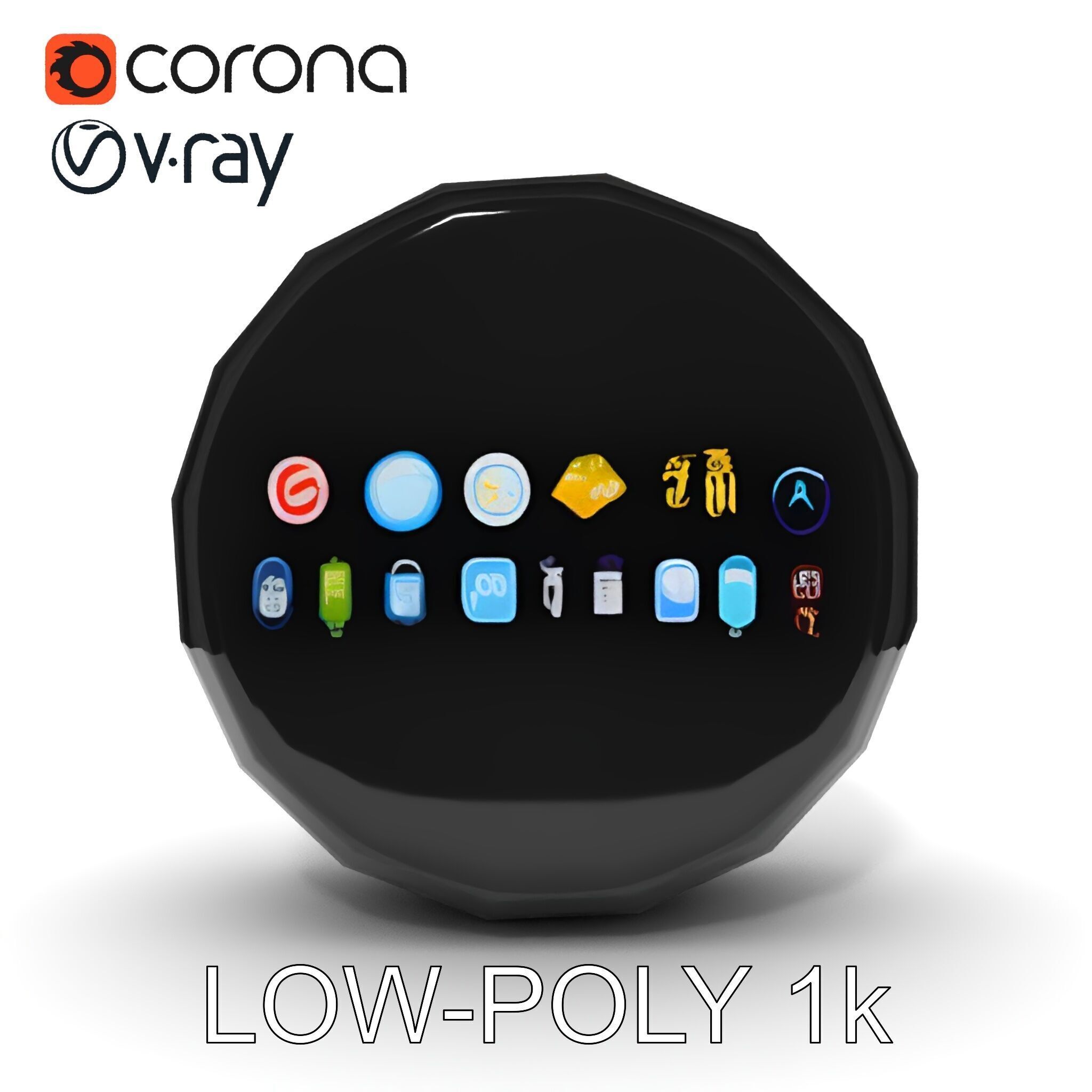 Smart Ring Model Pack with Interactive Display Low-poly 3D model_21