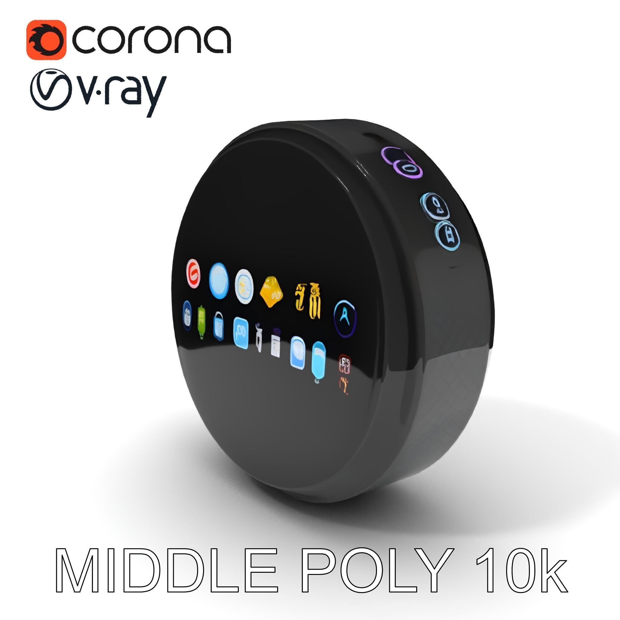 Smart Ring Model Pack with Interactive Display Low-poly 3D model_15