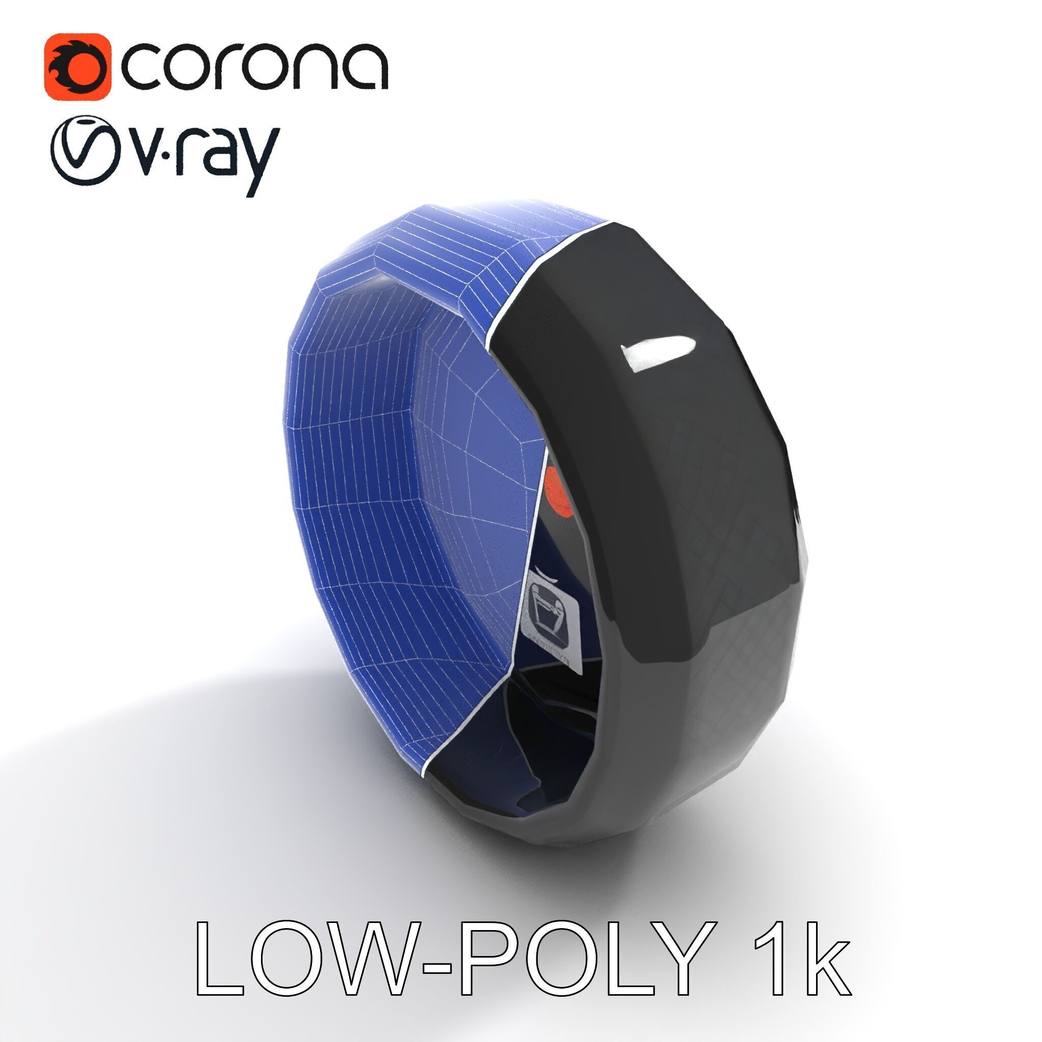 Smart Ring Model Pack with Interactive Display Low-poly 3D model_10