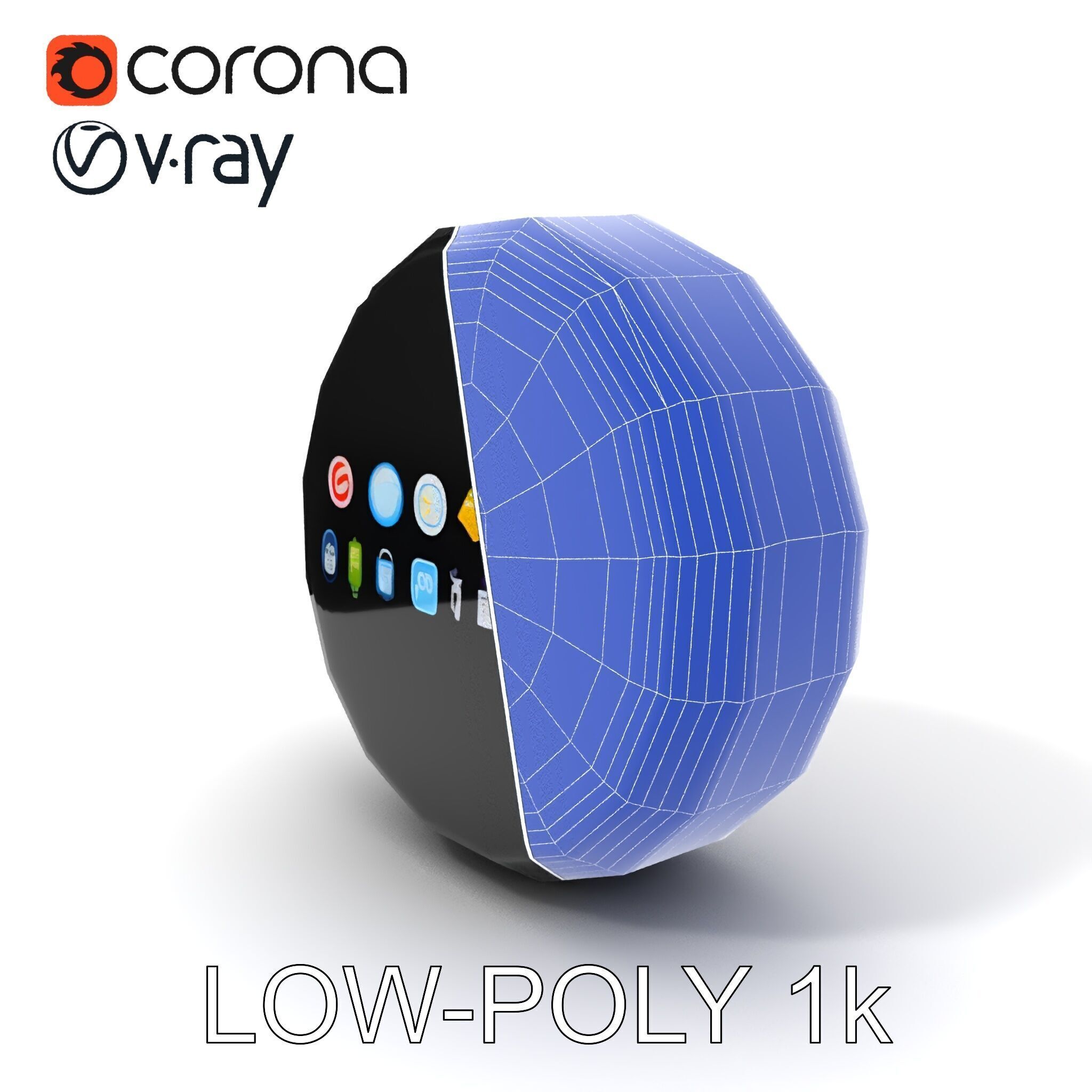 Smart Ring Model Pack with Interactive Display Low-poly 3D model_27