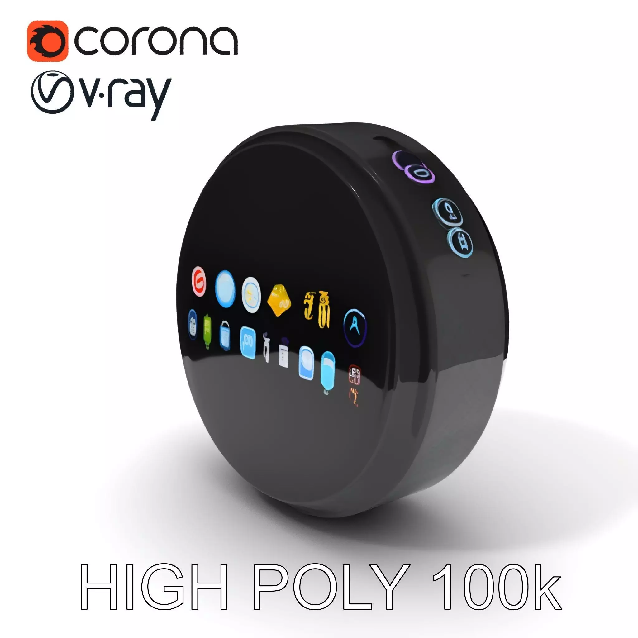 Smart Ring Model Pack with Interactive Display Low-poly 3D model_0