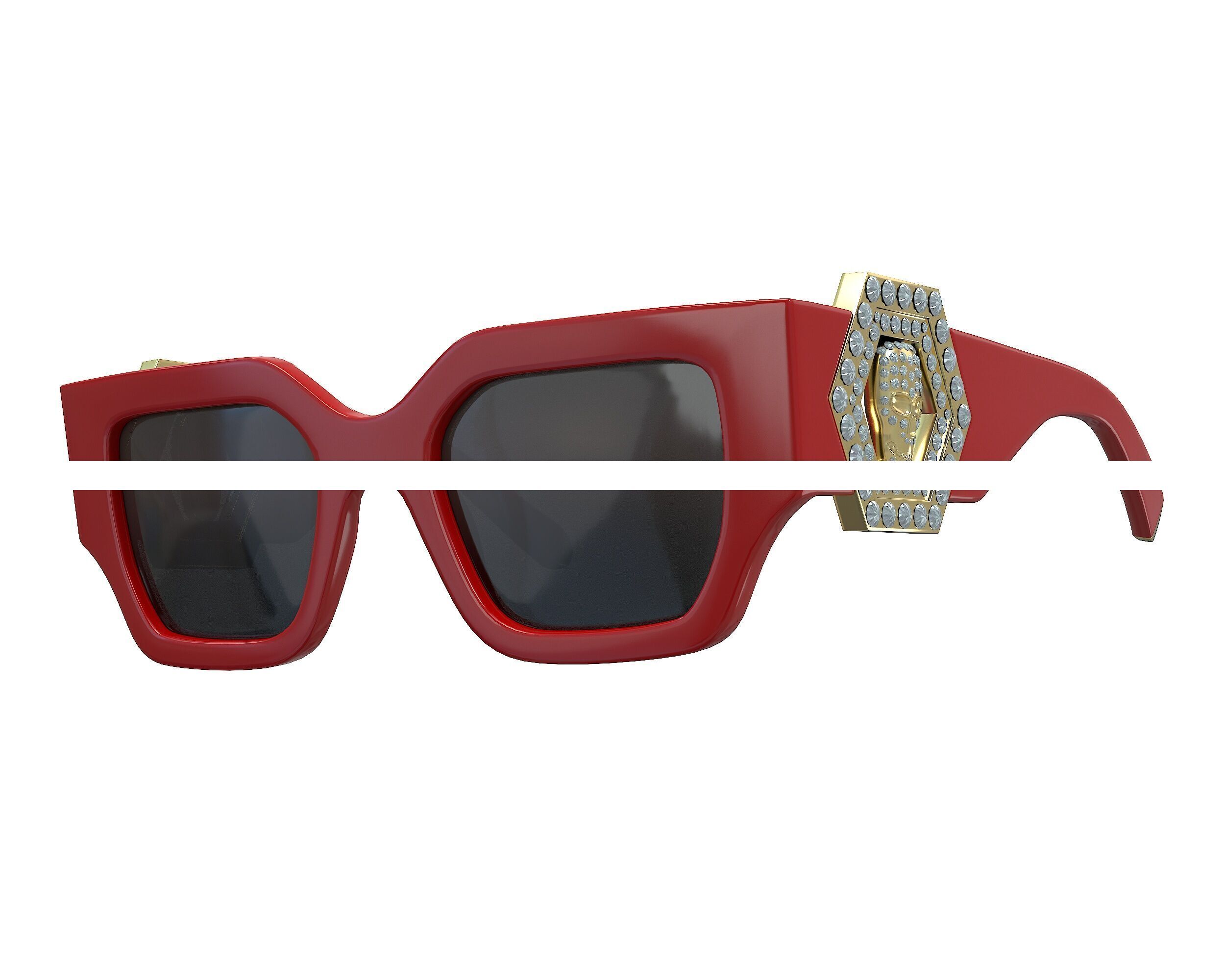 Philipp Plein Square Exclusive Sunglasses Low-poly 3D model_5