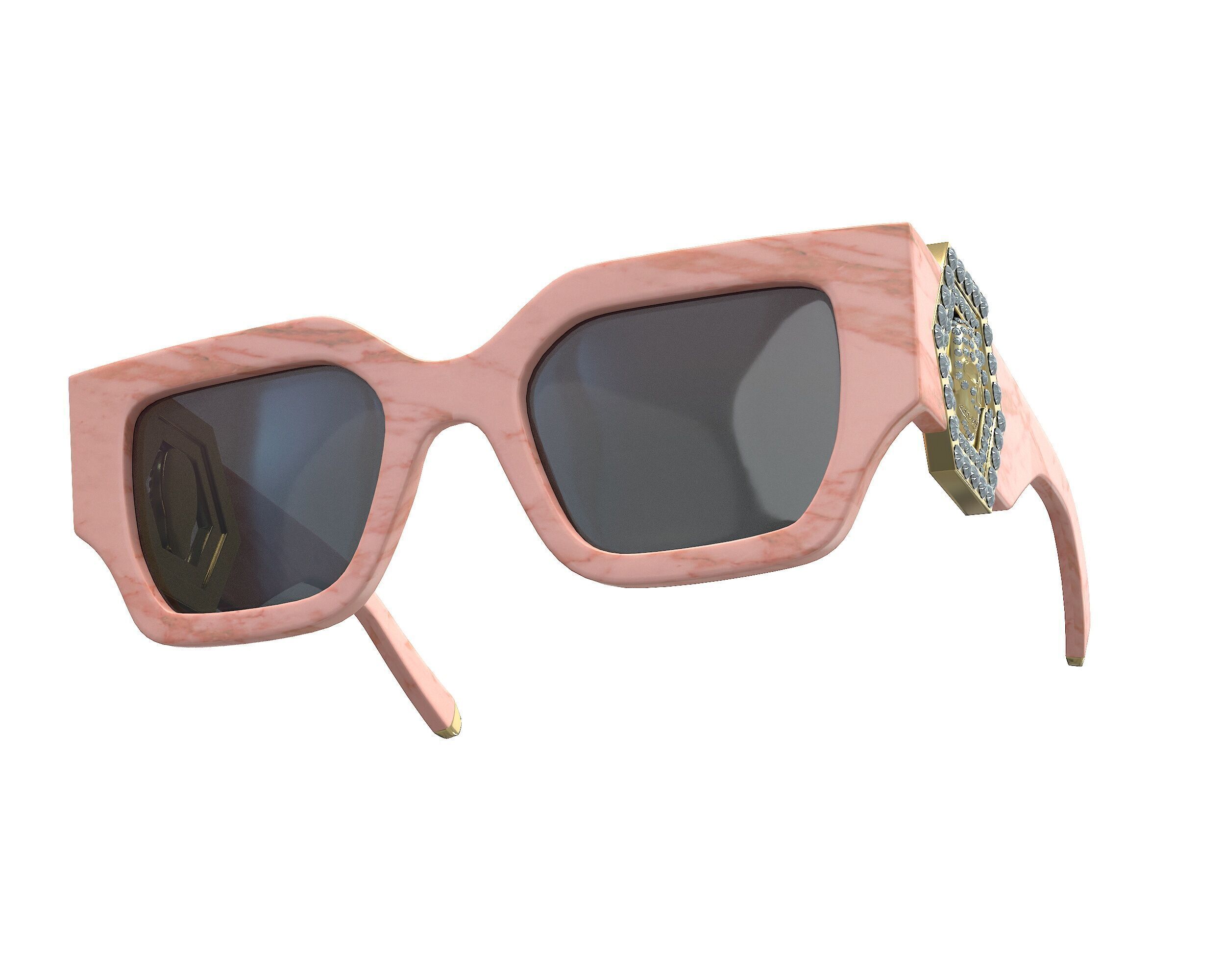Philipp Plein Square Exclusive Sunglasses Low-poly 3D model_10