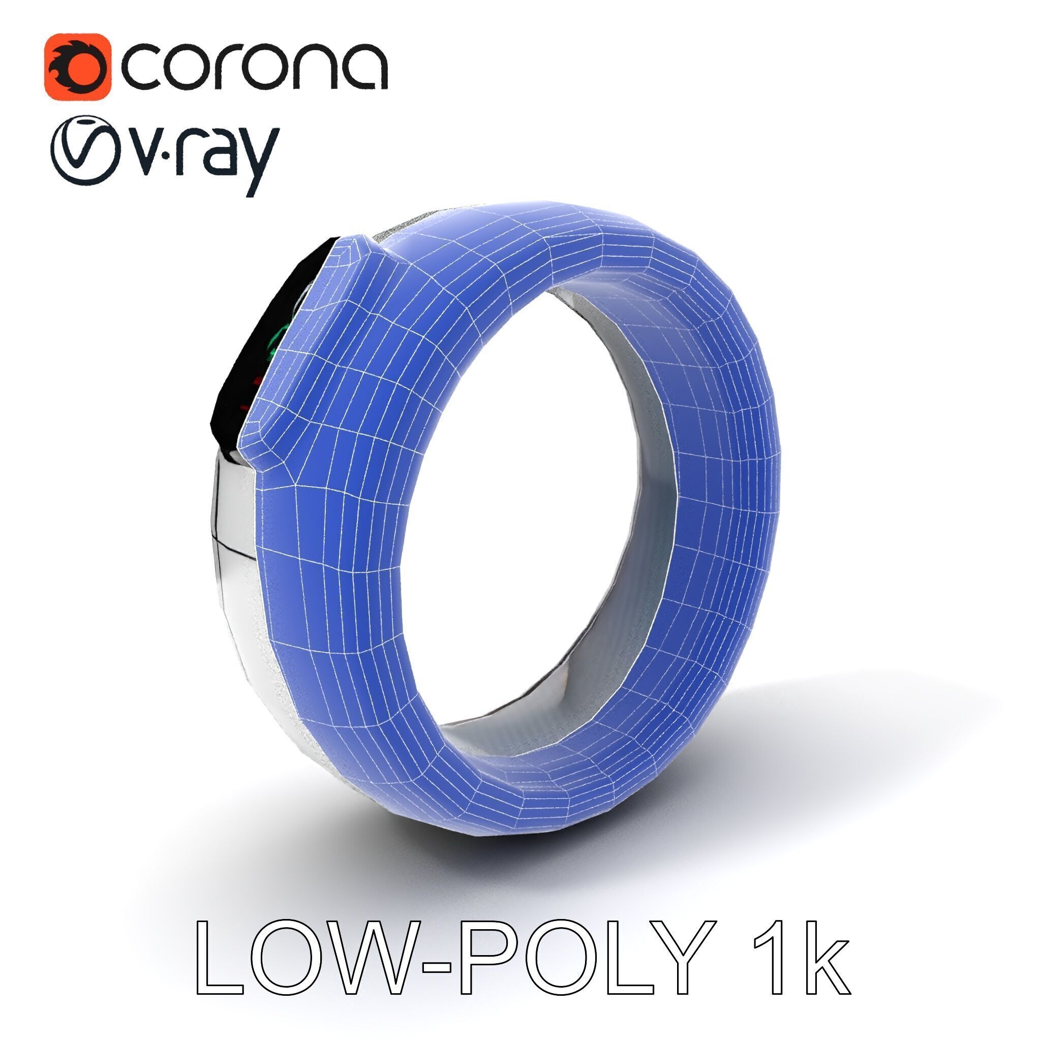Smart Ring D Model Pack with PBR Textures Low-poly 3D model_33