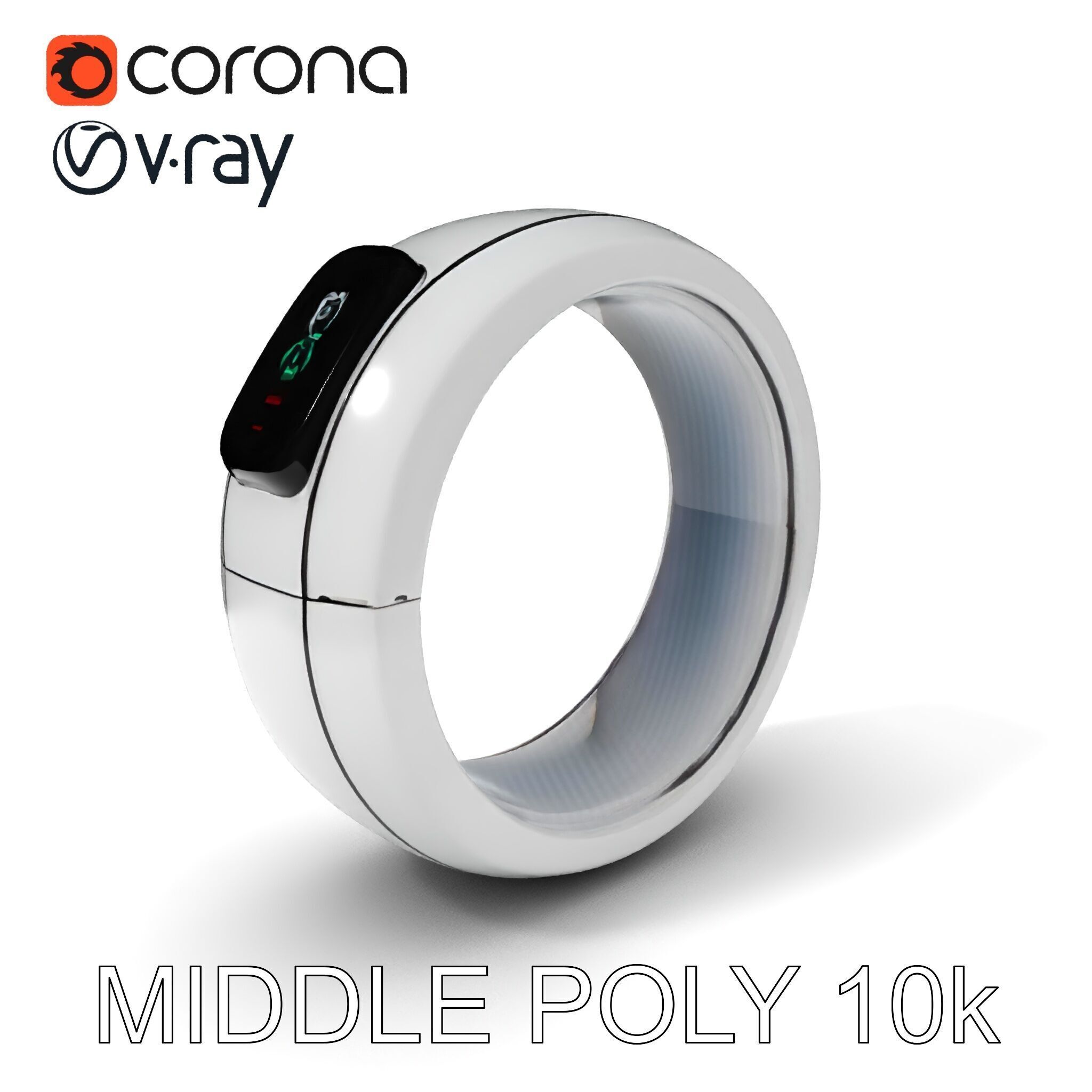 Smart Ring D Model Pack with PBR Textures Low-poly 3D model_13