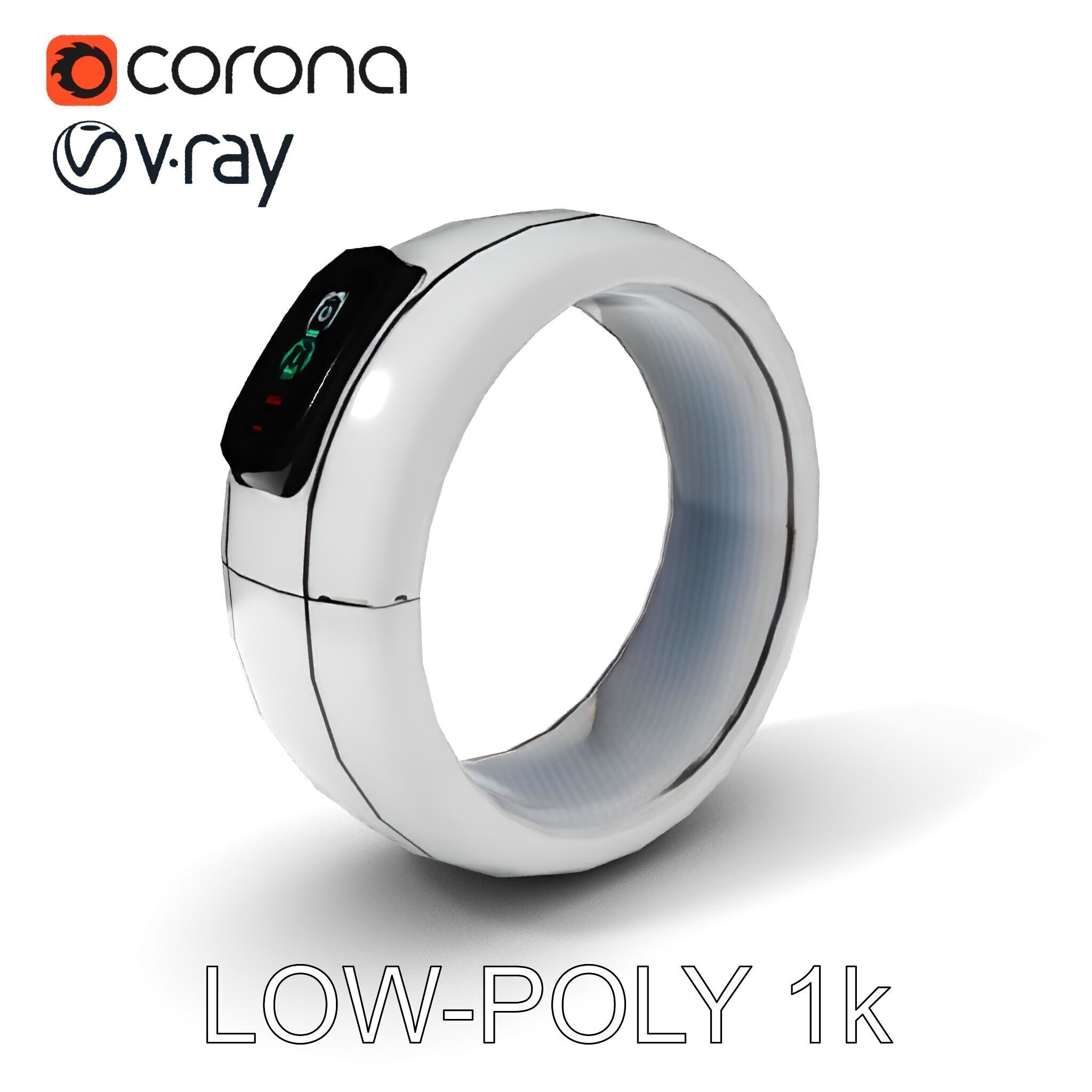 Smart Ring D Model Pack with PBR Textures Low-poly 3D model_17