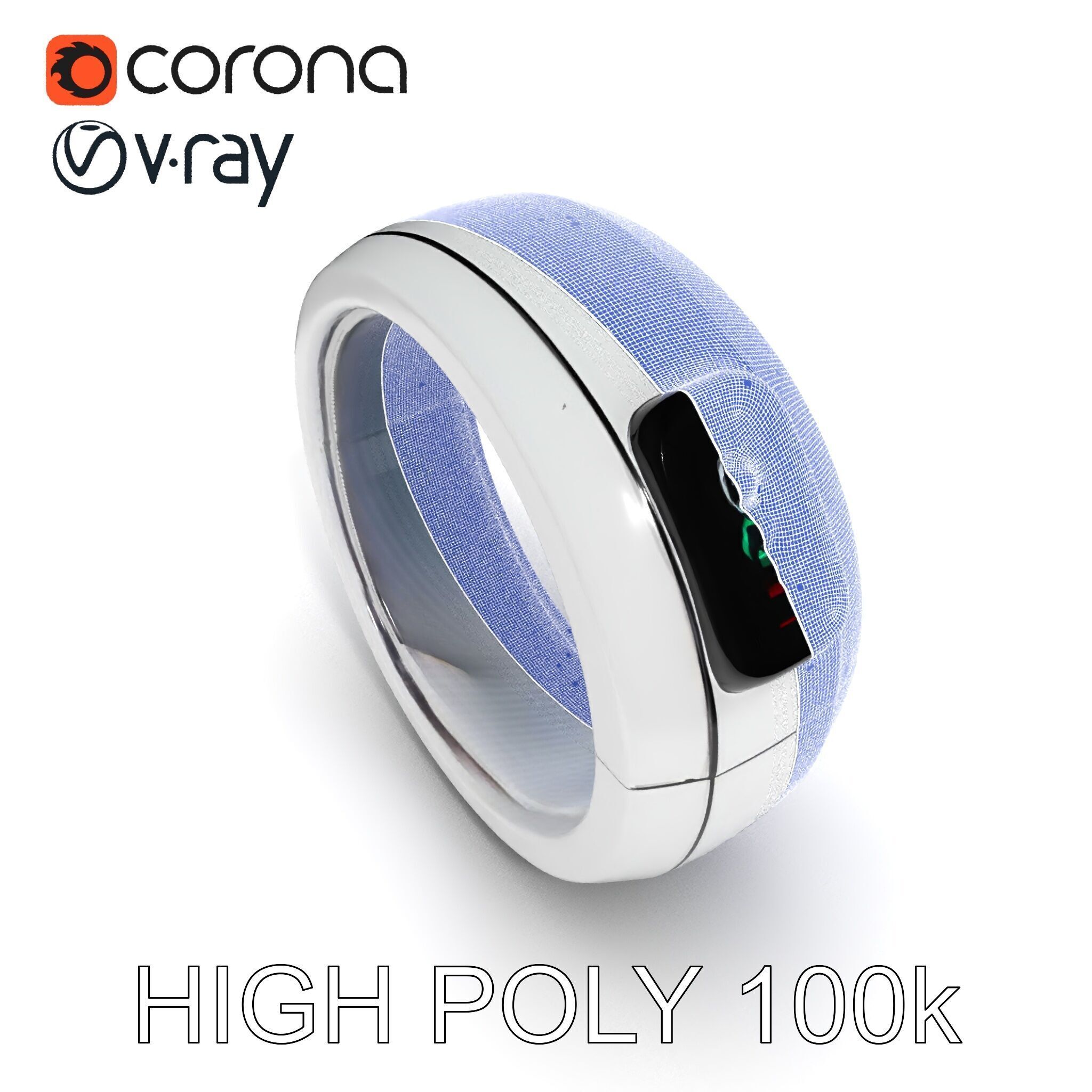 Smart Ring D Model Pack with PBR Textures Low-poly 3D model_15