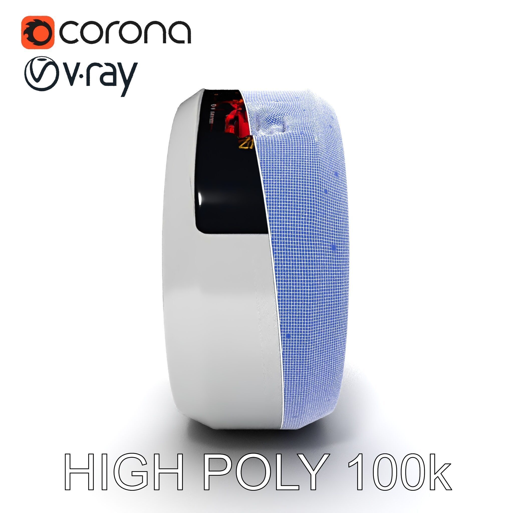 Smart Ring Model Pack with Interactive LED Display Low-poly 3D model_16