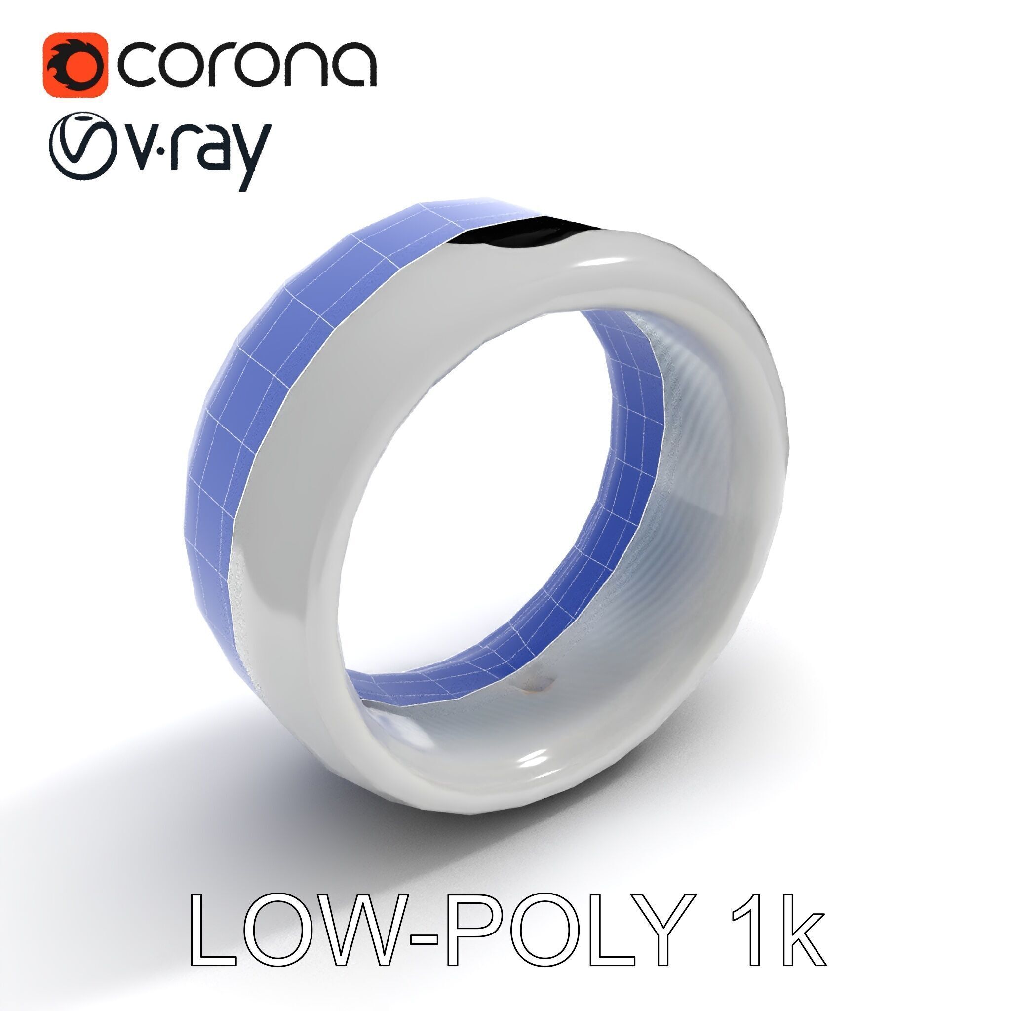 Smart Ring Model Pack with Interactive LED Display Low-poly 3D model_13
