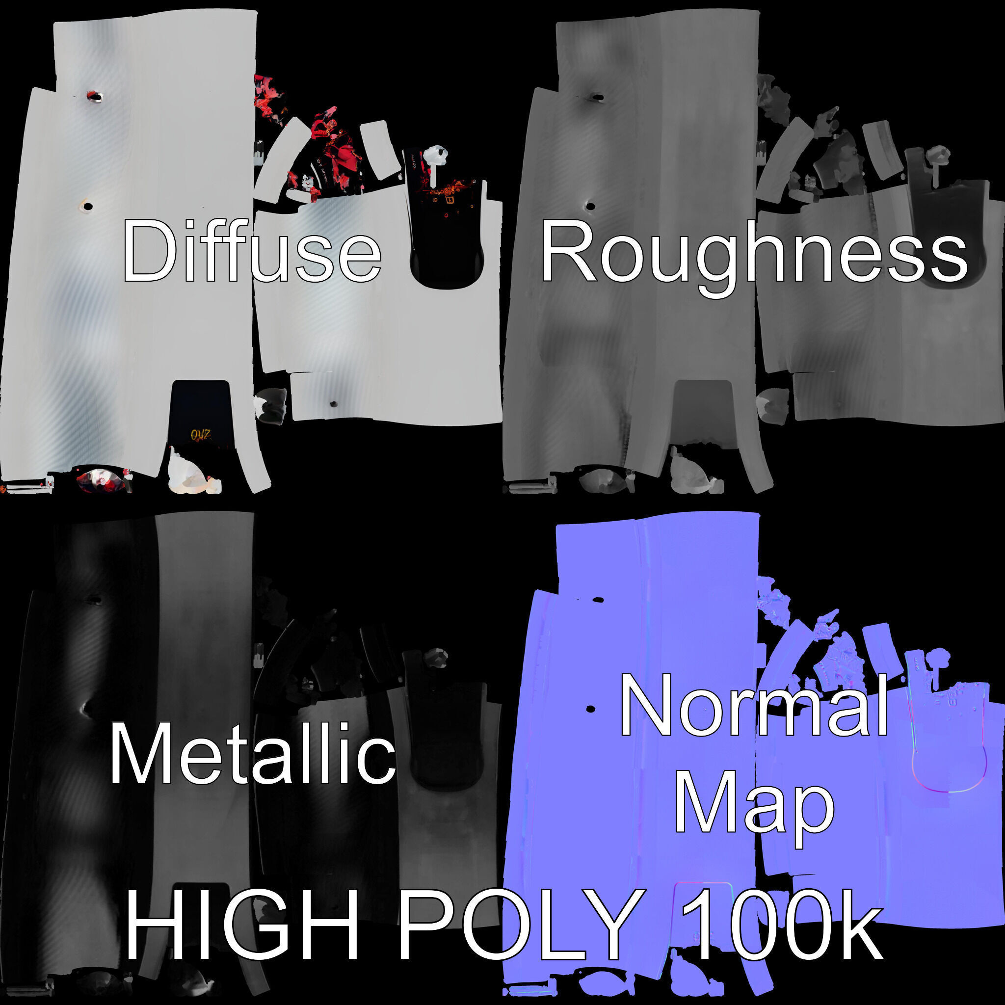 Smart Ring Model Pack with Interactive LED Display Low-poly 3D model_2