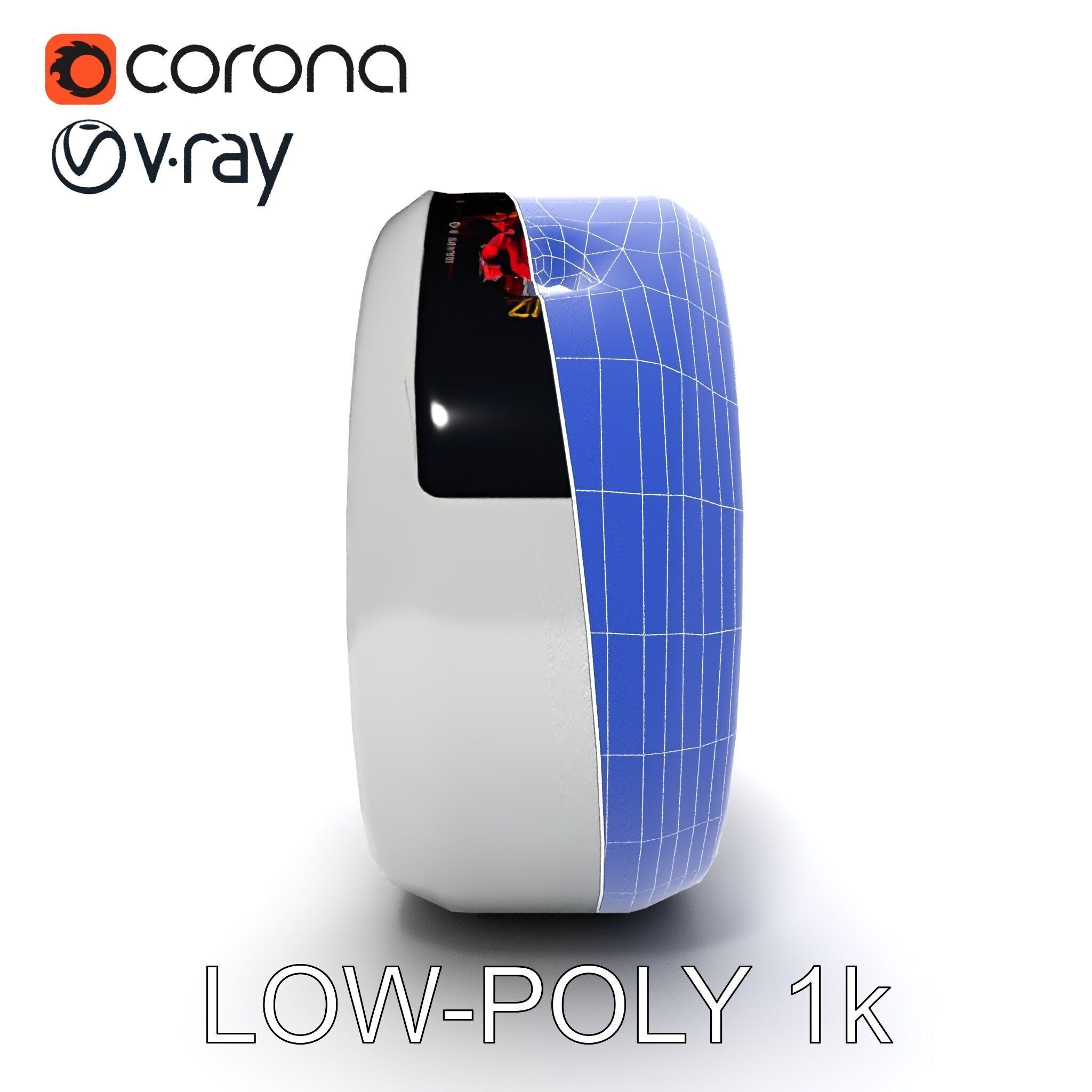 Smart Ring Model Pack with Interactive LED Display Low-poly 3D model_34