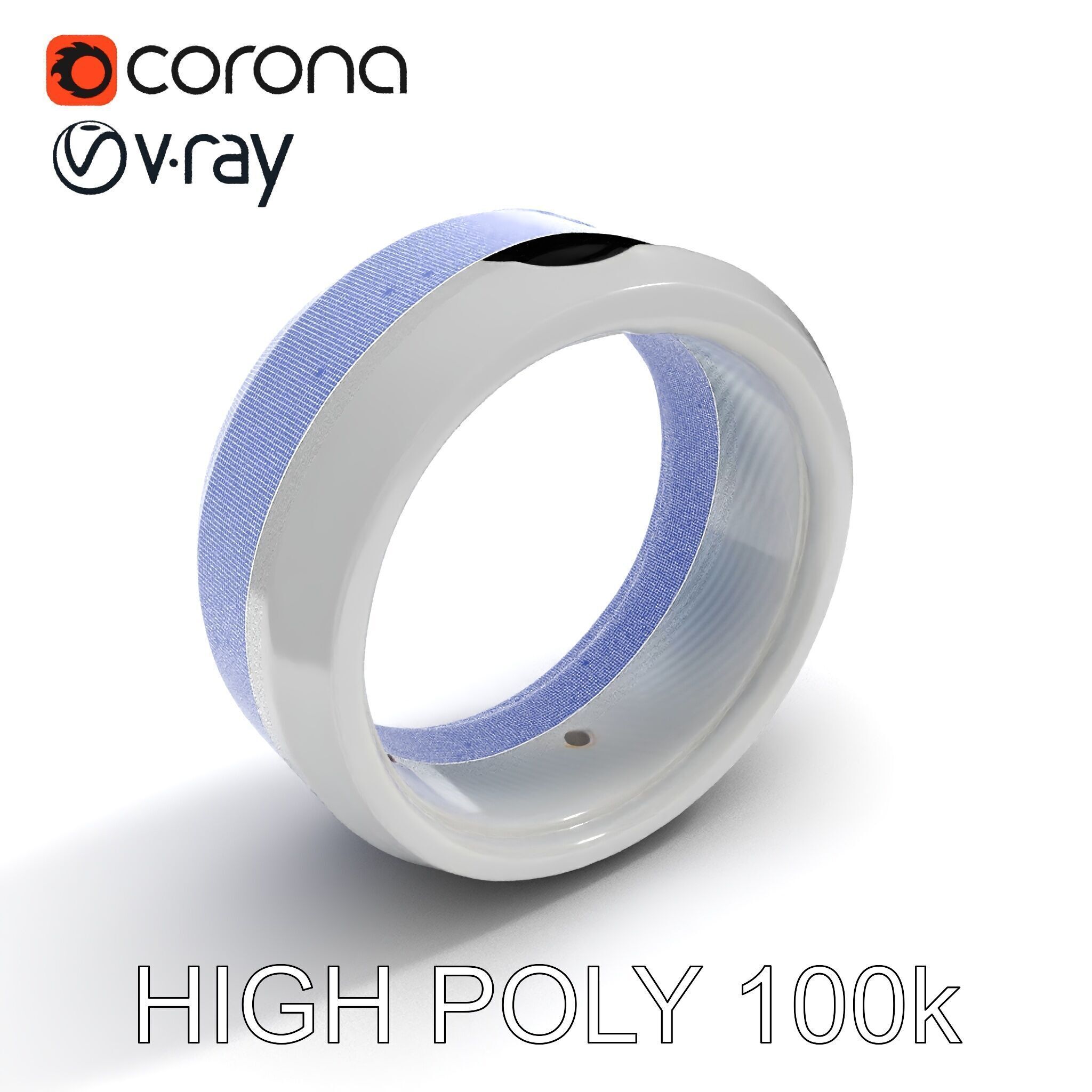 Smart Ring Model Pack with Interactive LED Display Low-poly 3D model_35