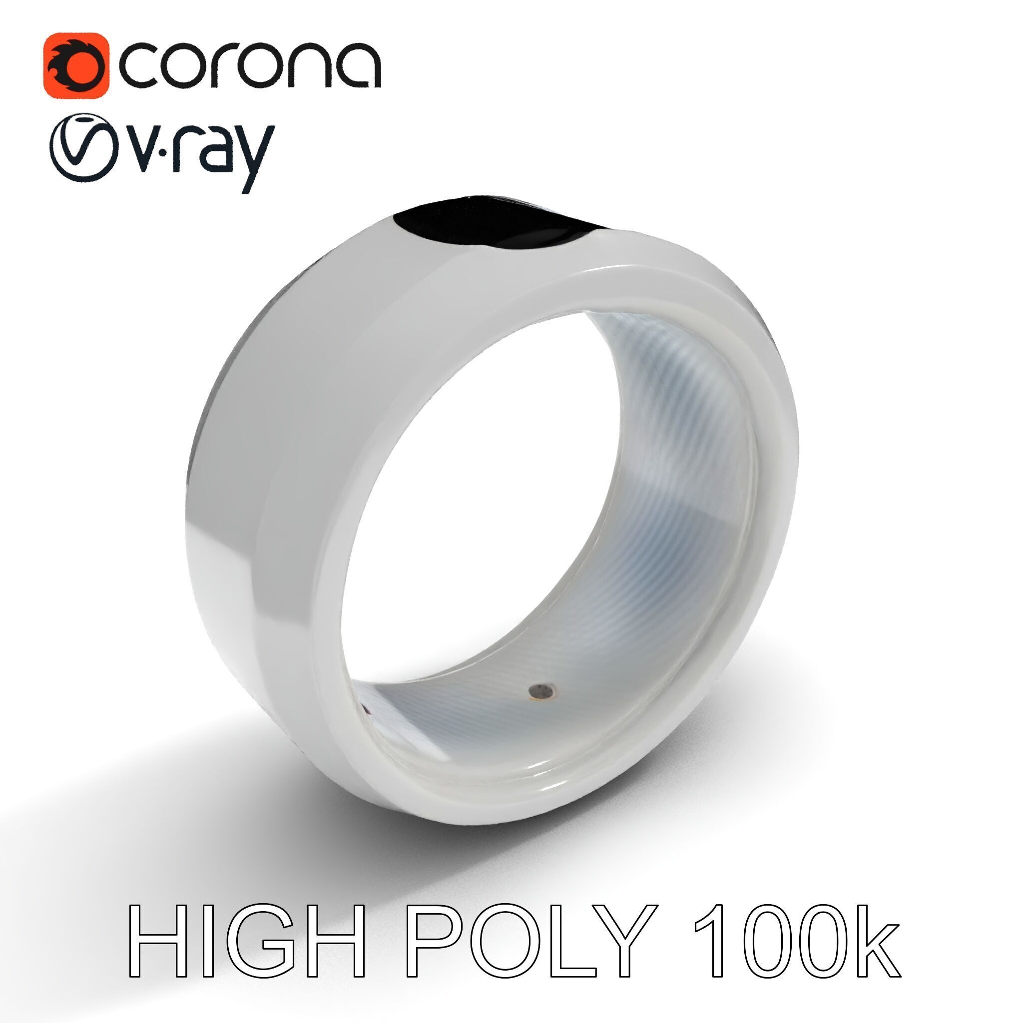 Smart Ring Model Pack with Interactive LED Display Low-poly 3D model_30