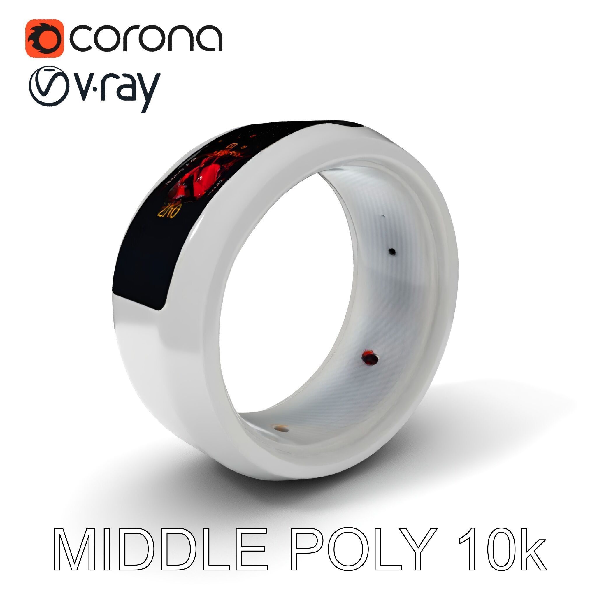 Smart Ring Model Pack with Interactive LED Display Low-poly 3D model_33