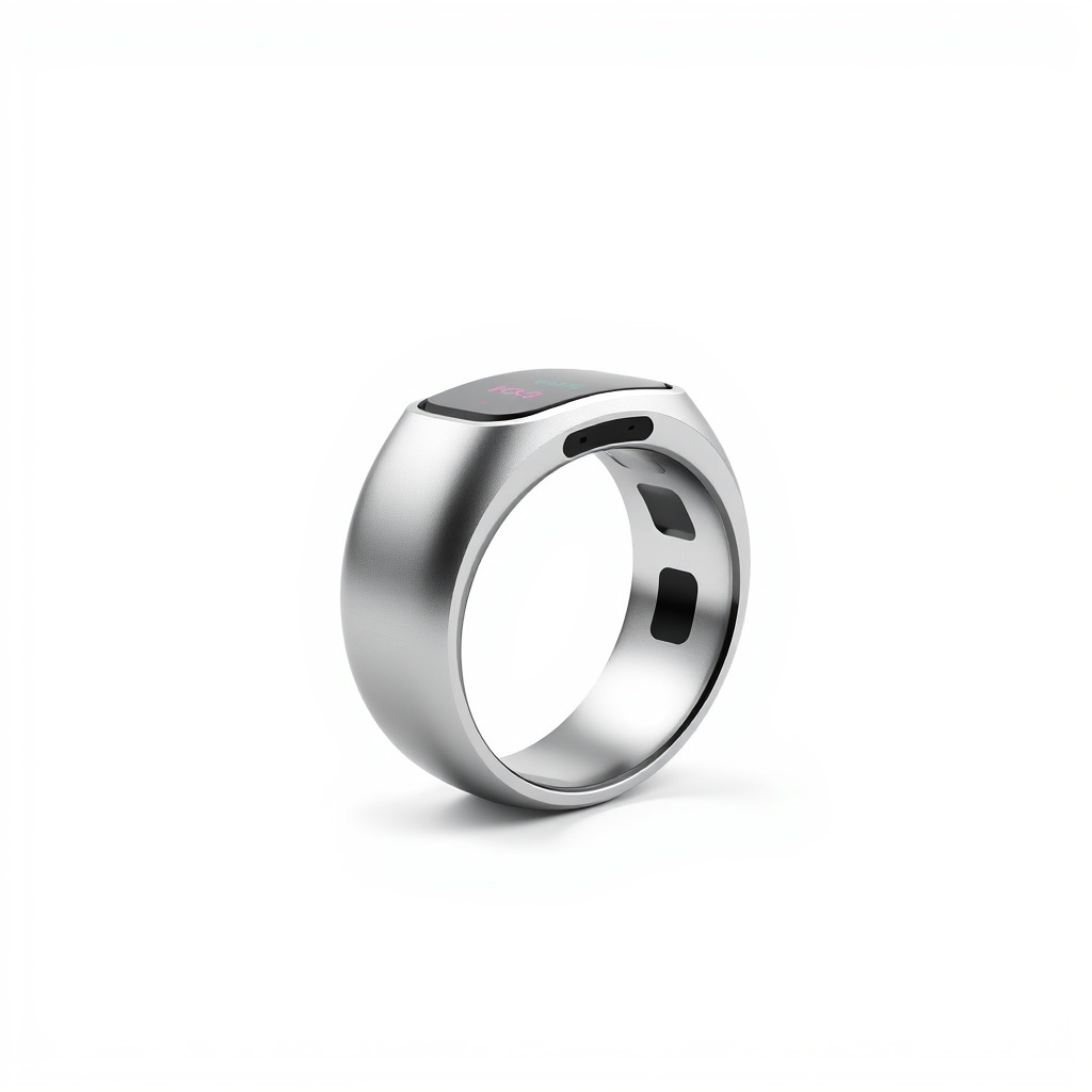 Smart Ring D Model Pack for Wearable Technology Integration Low-poly 3D model_4