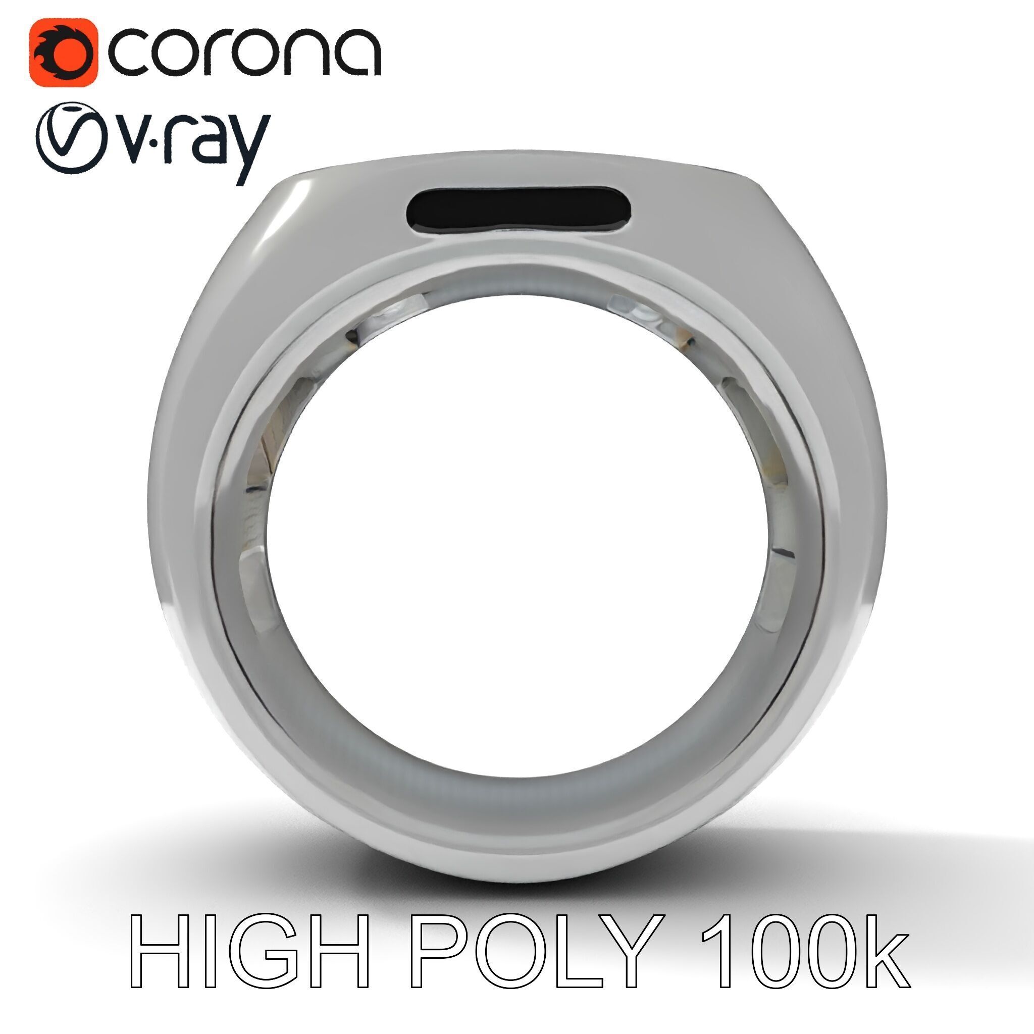 Smart Ring D Model Pack for Wearable Technology Integration Low-poly 3D model_20