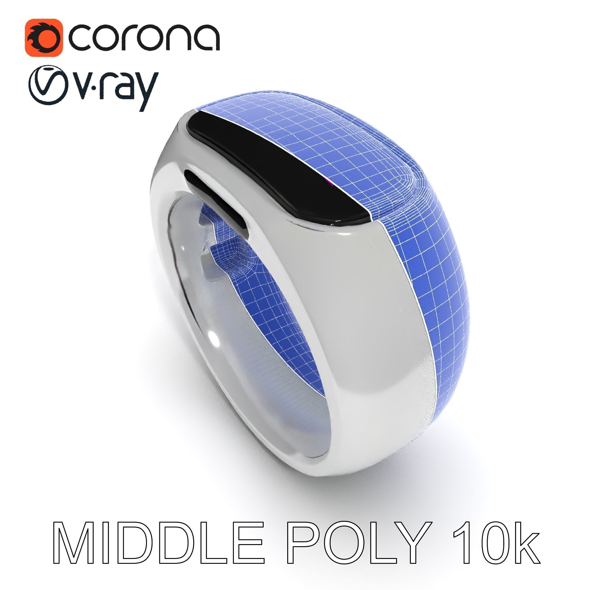 Smart Ring D Model Pack for Wearable Technology Integration Low-poly 3D model_21