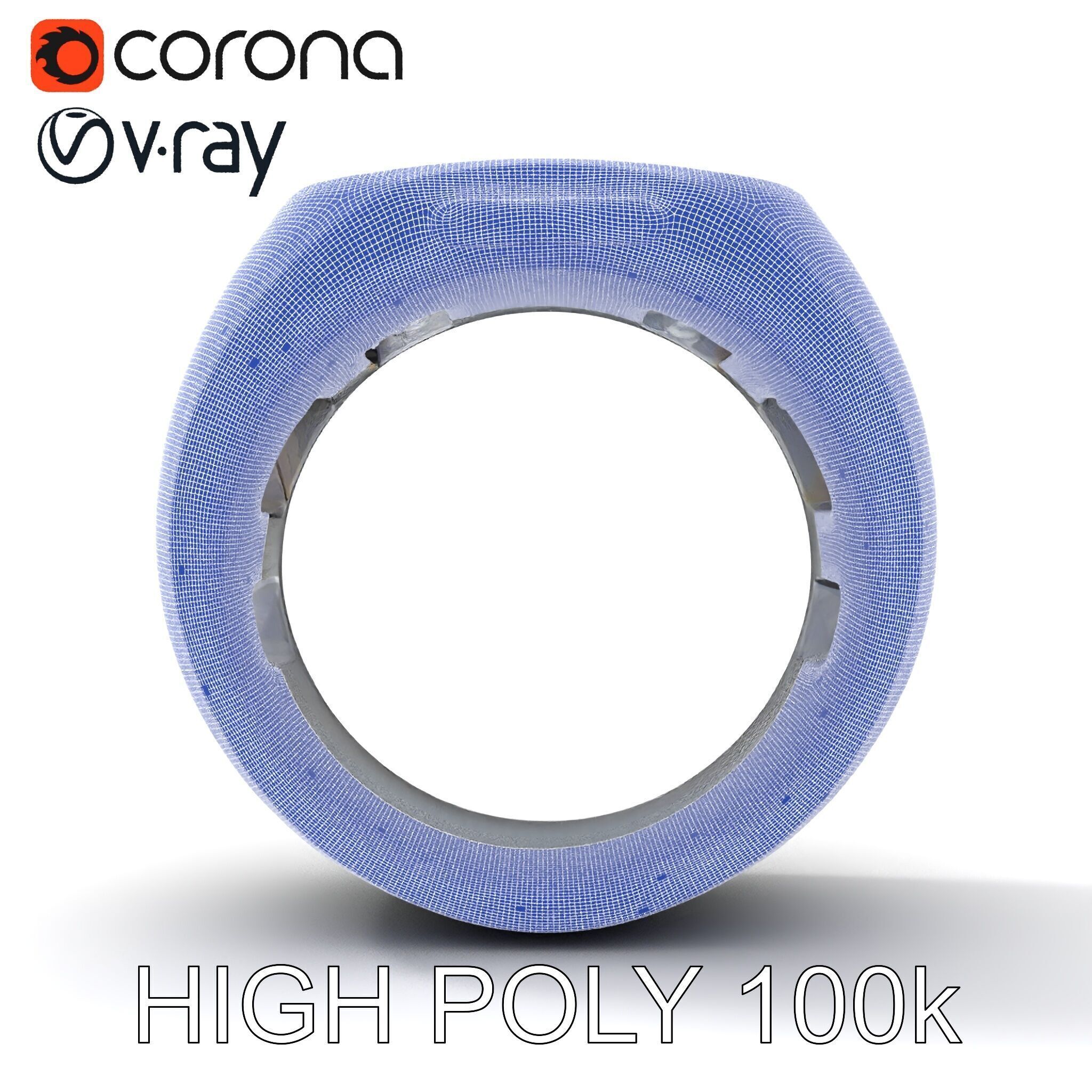 Smart Ring D Model Pack for Wearable Technology Integration Low-poly 3D model_17