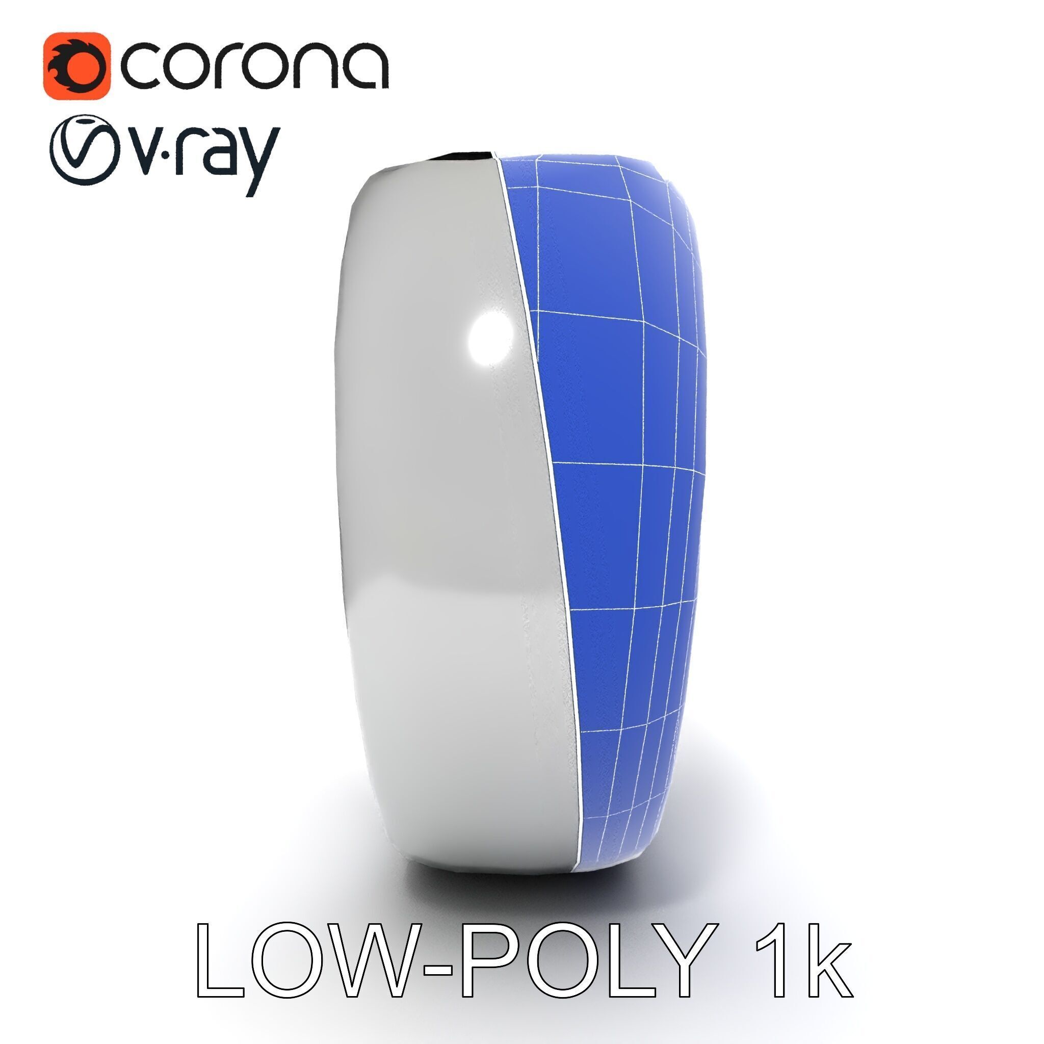 Smart Ring D Model Pack for Wearable Technology Integration Low-poly 3D model_7