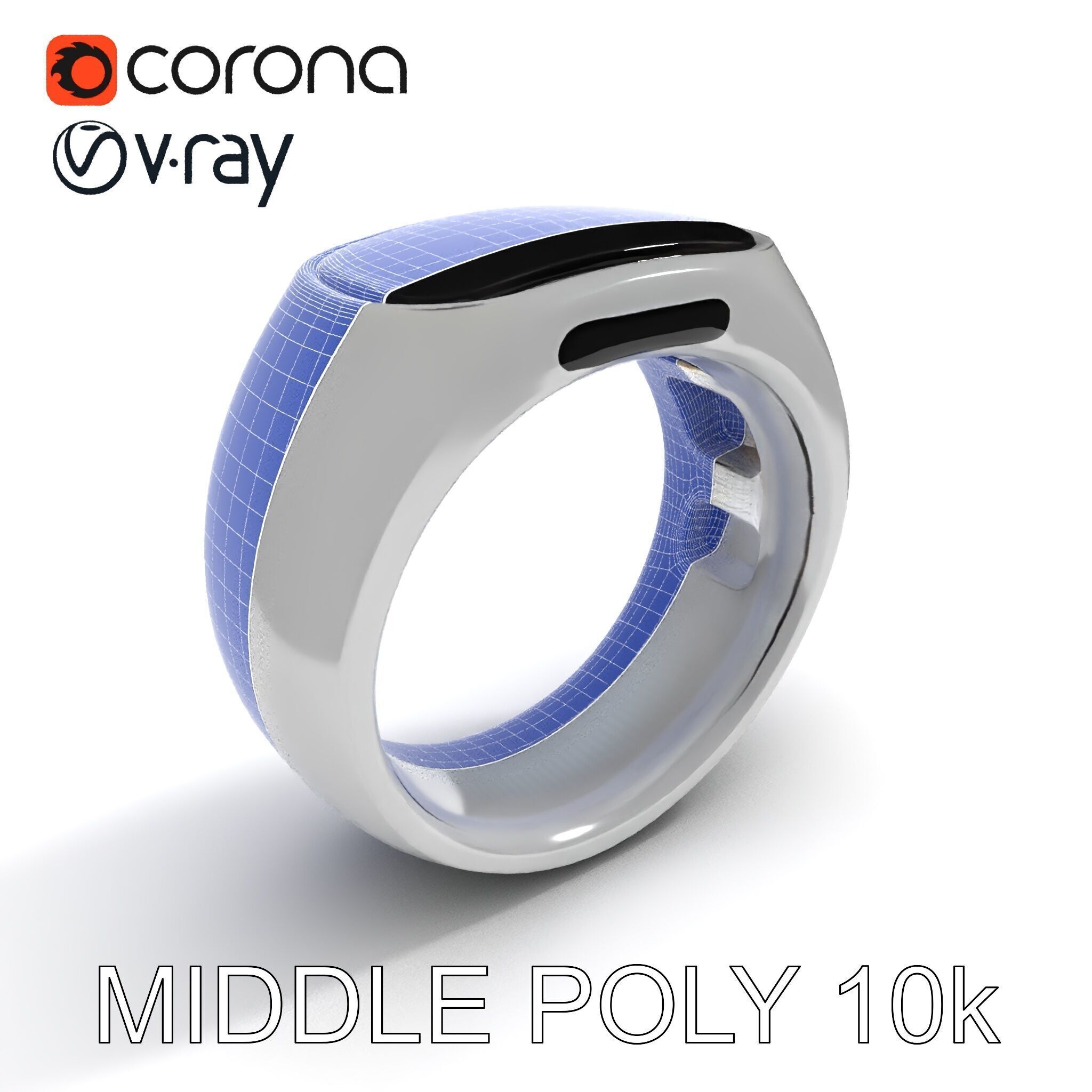 Smart Ring D Model Pack for Wearable Technology Integration Low-poly 3D model_18