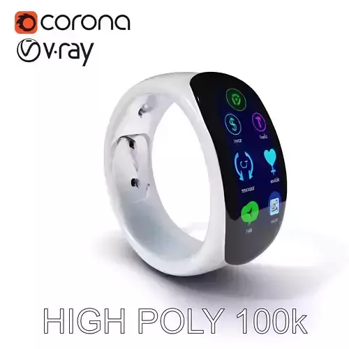 Smartwatch Model Pack with Interactive Display Low-poly 3D model Smartwatch Model Pack with Interactive Display Low-poly 3D model