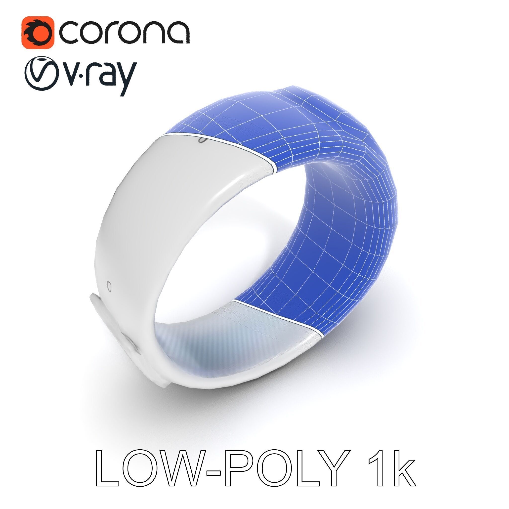 Smartwatch Model Pack with Interactive Display Low-poly 3D model_32