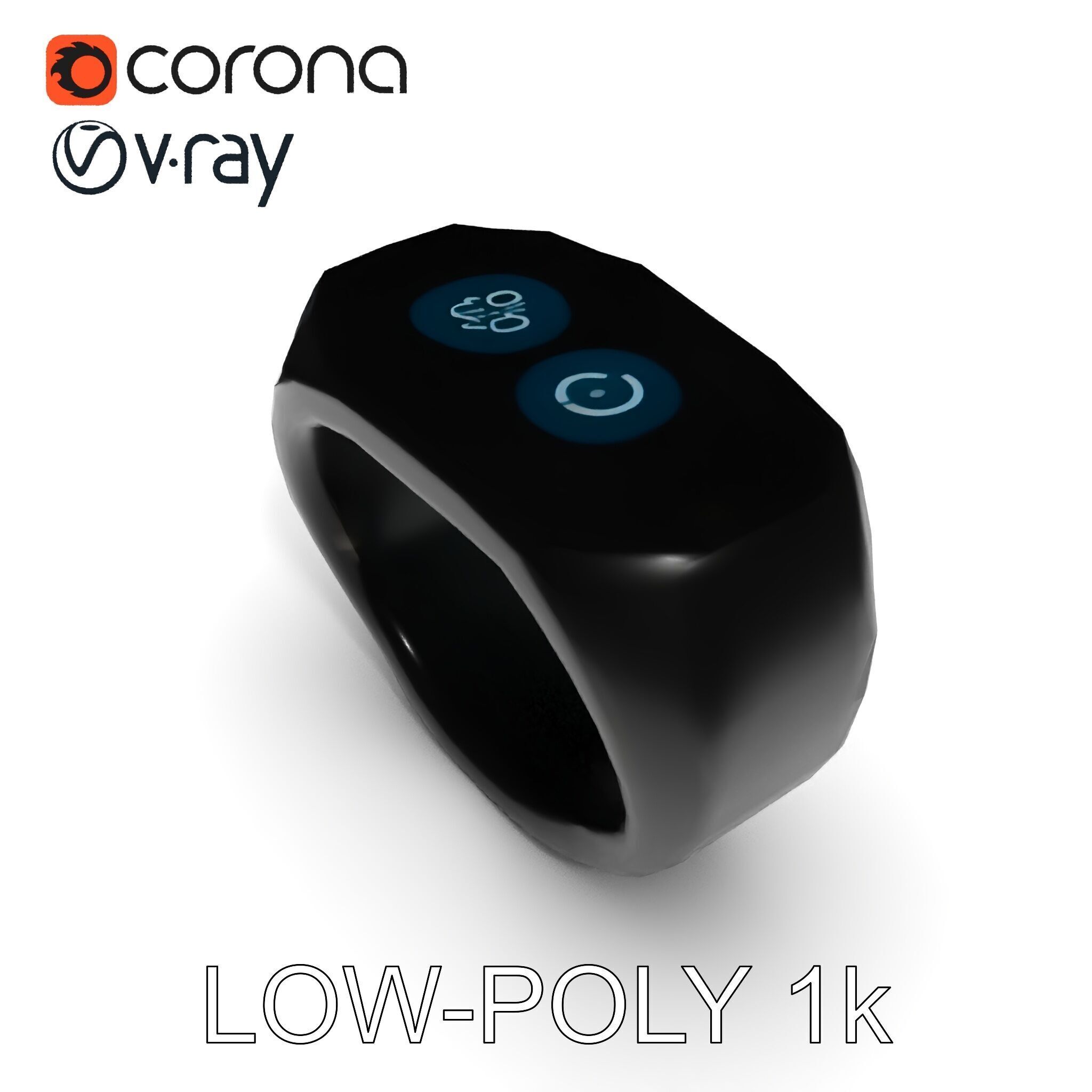 Modern Smart Ring D Model Pack Low-poly 3D model_31