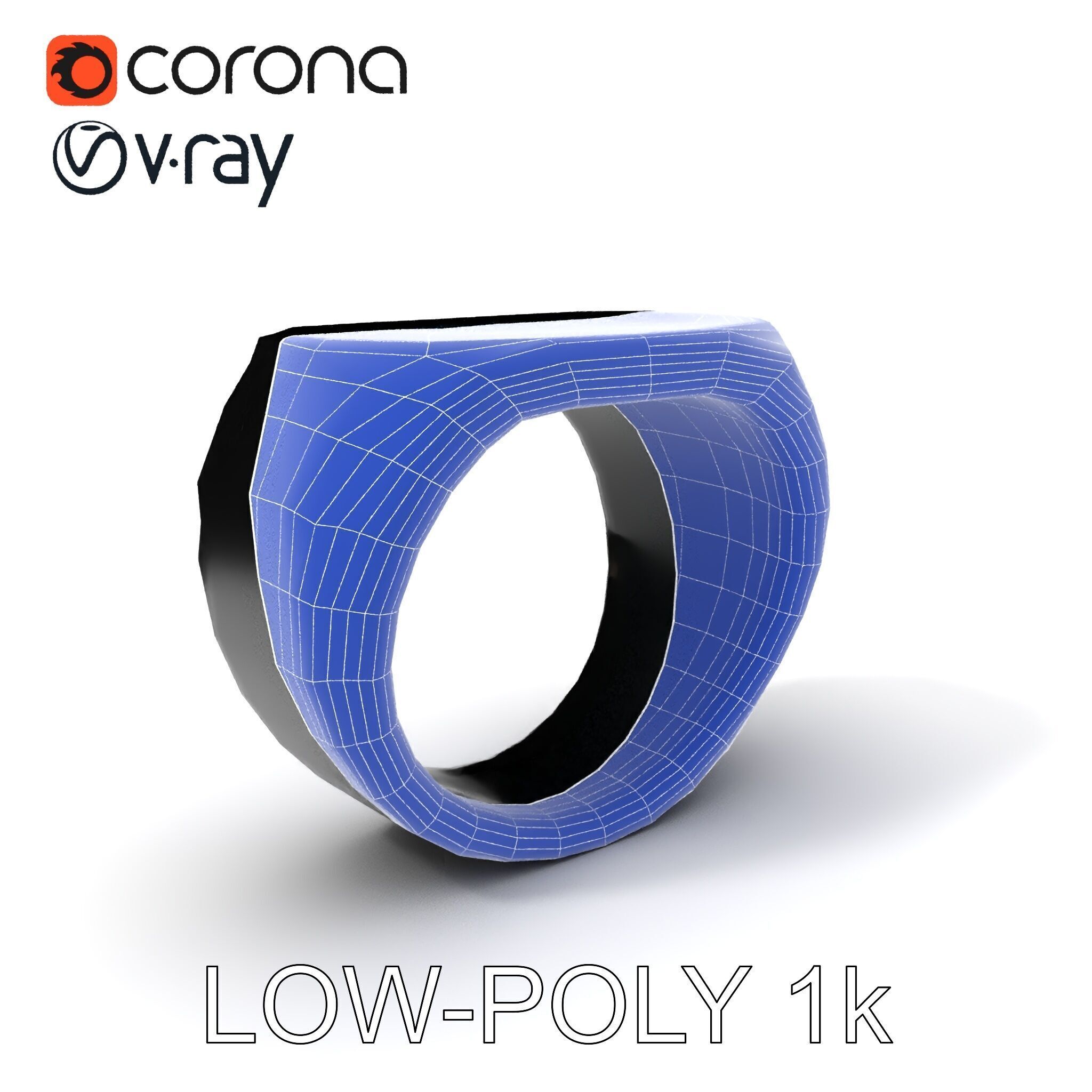 Modern Smart Ring D Model Pack Low-poly 3D model_26