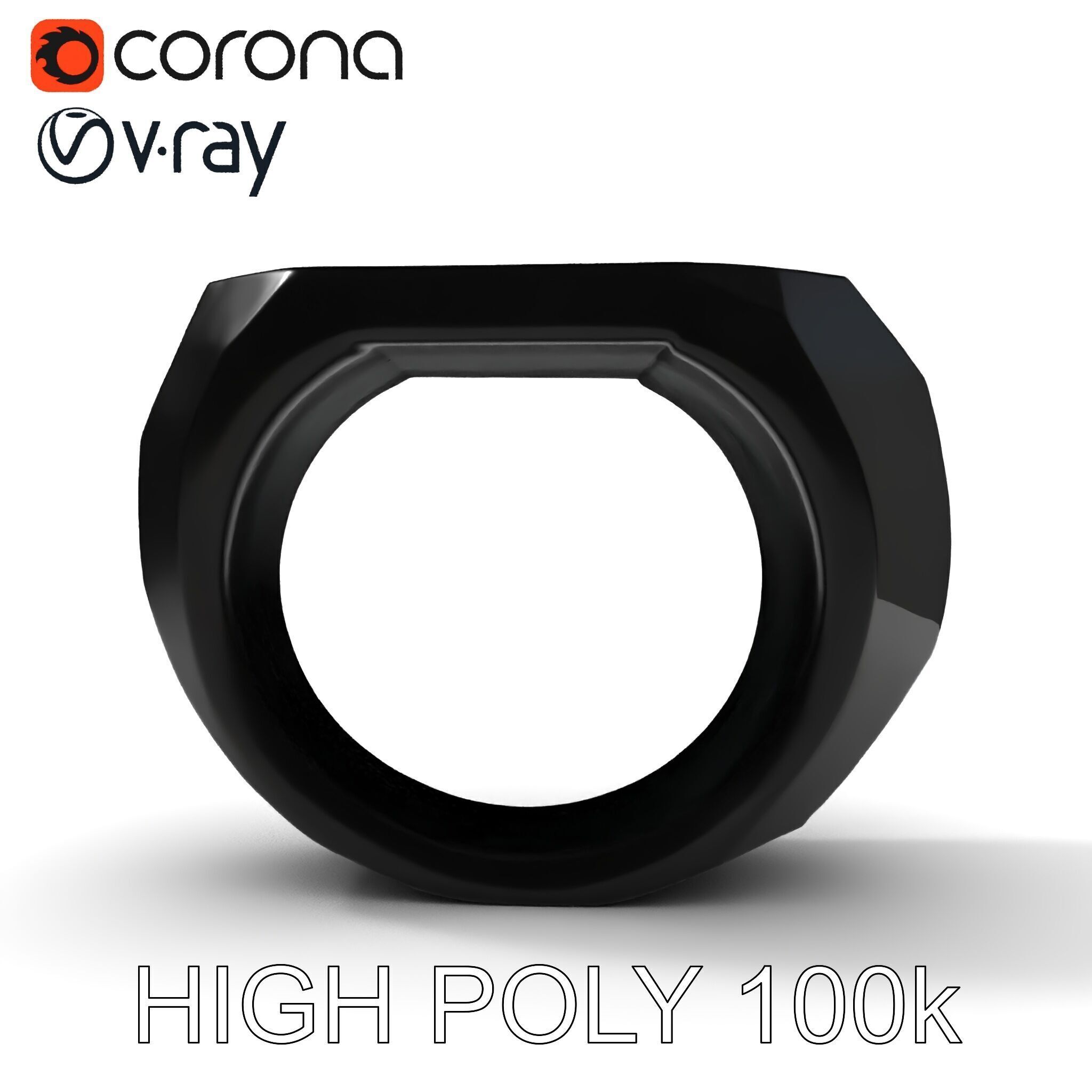 Modern Smart Ring D Model Pack Low-poly 3D model_8