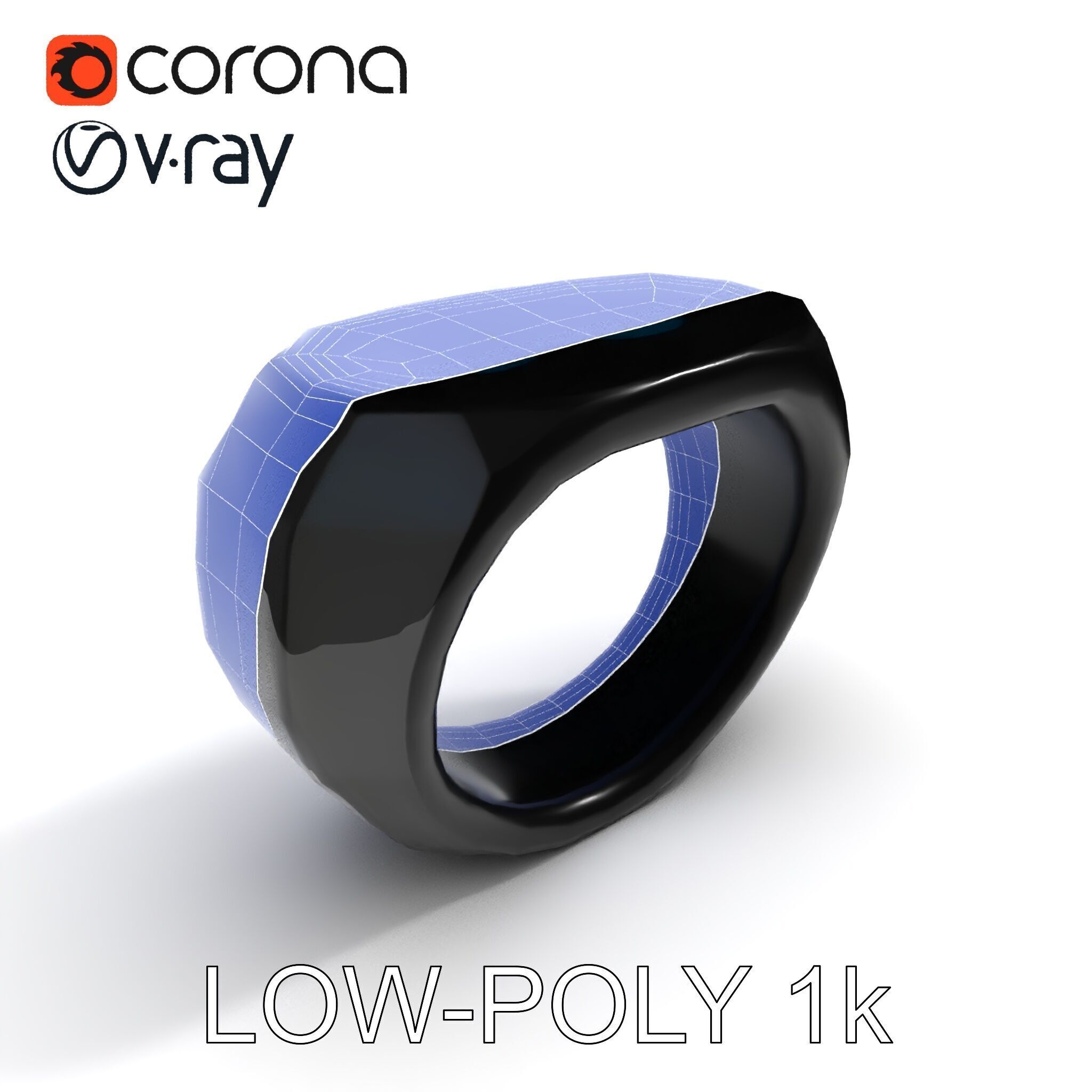 Modern Smart Ring D Model Pack Low-poly 3D model_12