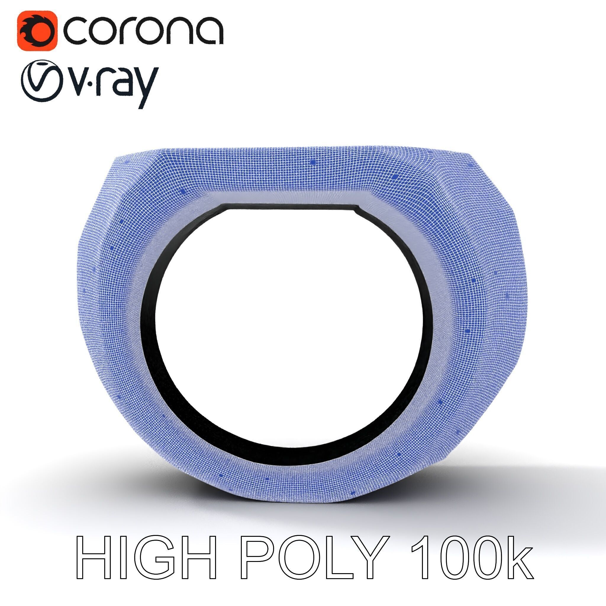 Modern Smart Ring D Model Pack Low-poly 3D model_35