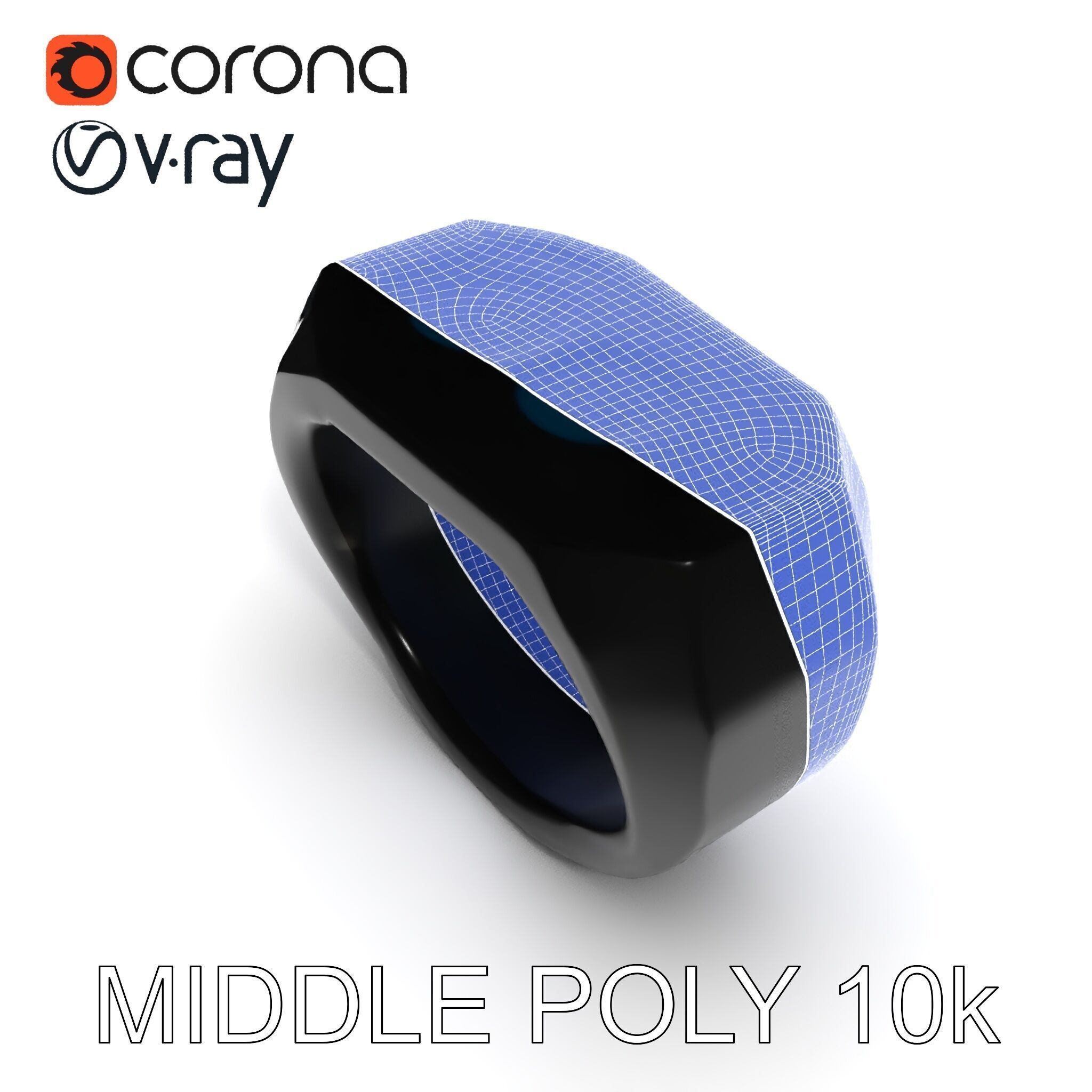 Modern Smart Ring D Model Pack Low-poly 3D model_11
