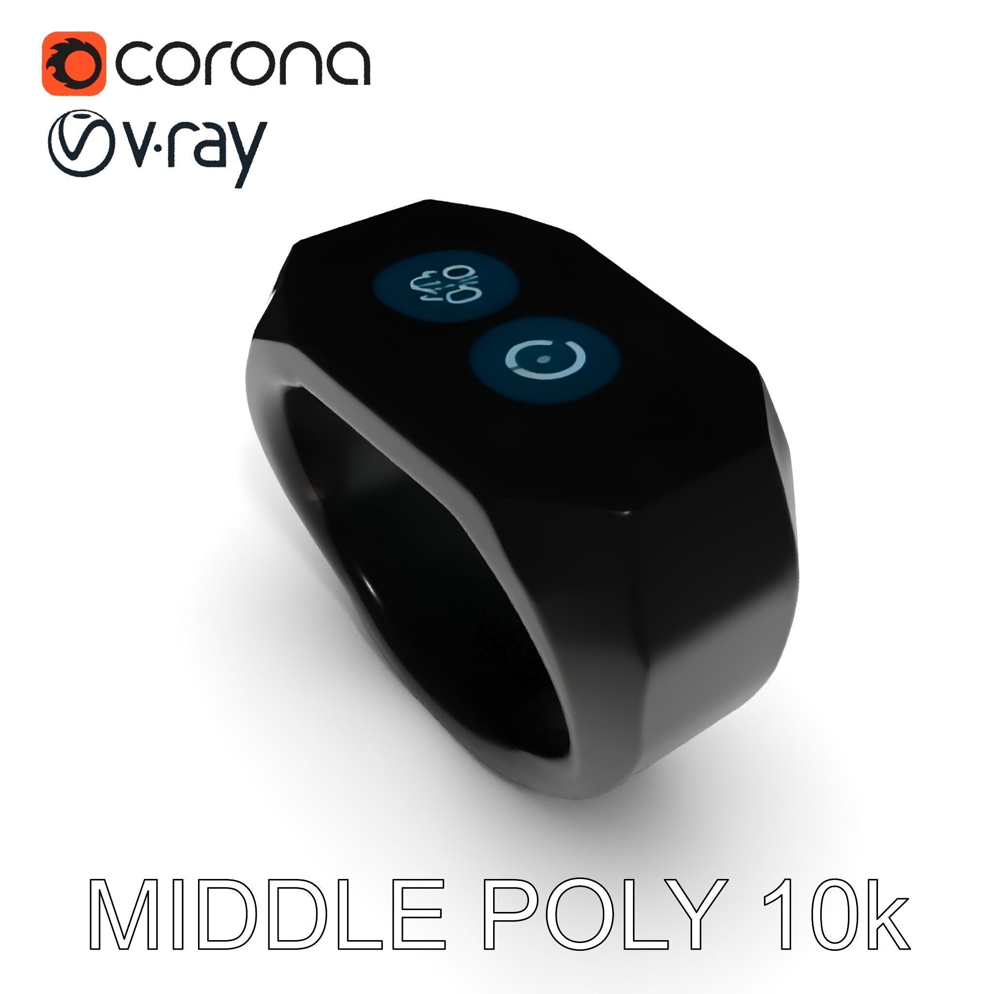 Modern Smart Ring D Model Pack Low-poly 3D model_22