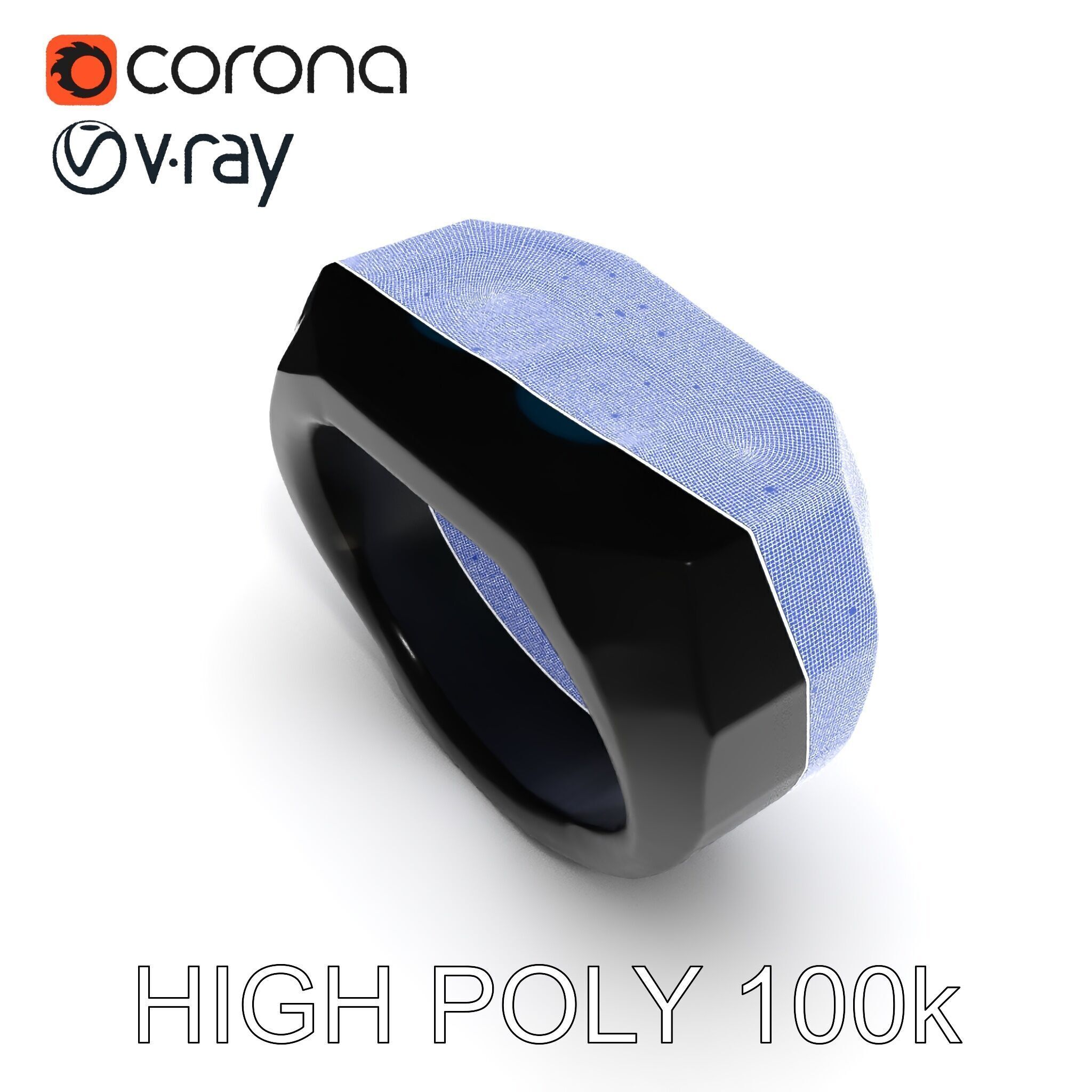 Modern Smart Ring D Model Pack Low-poly 3D model_16