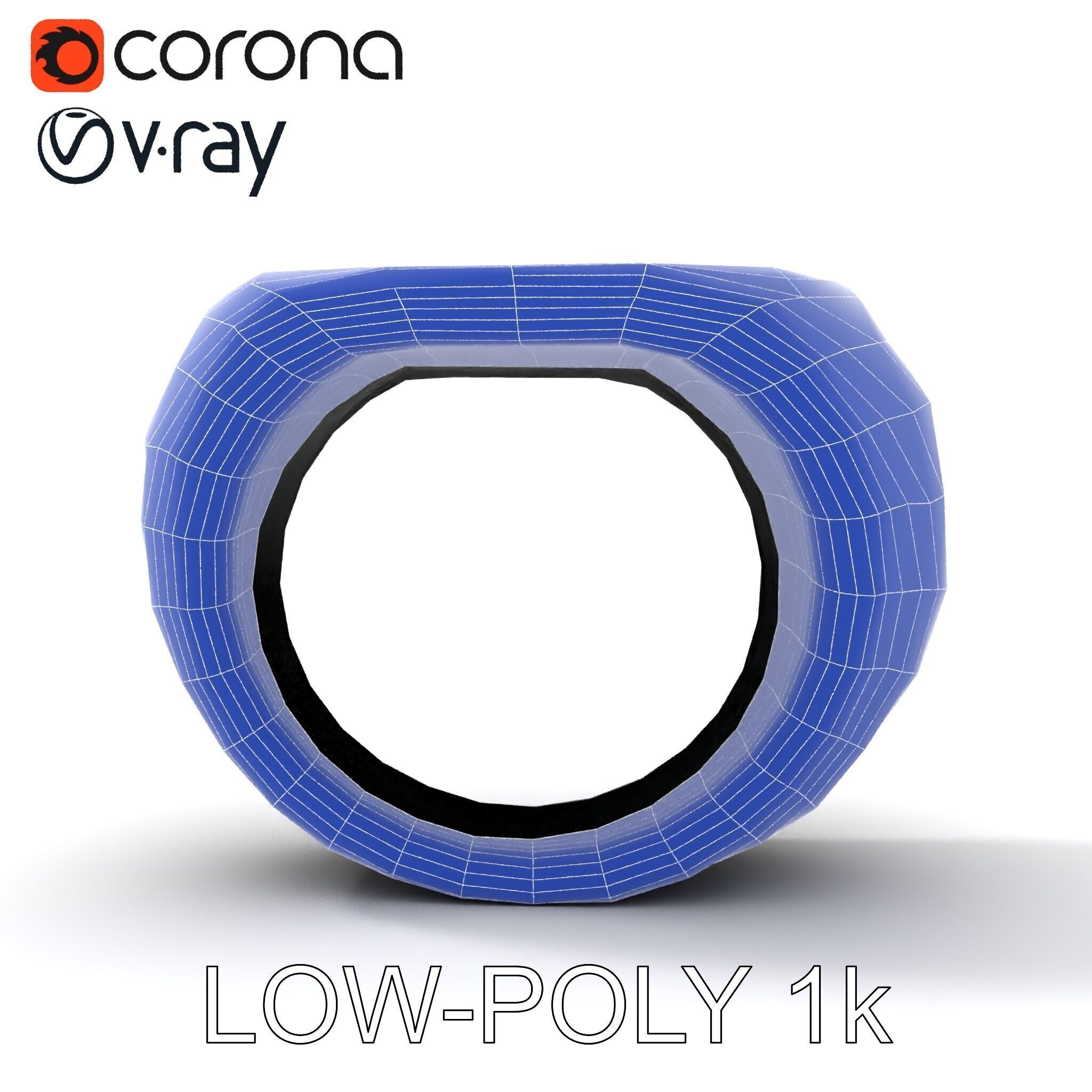 Modern Smart Ring D Model Pack Low-poly 3D model_10
