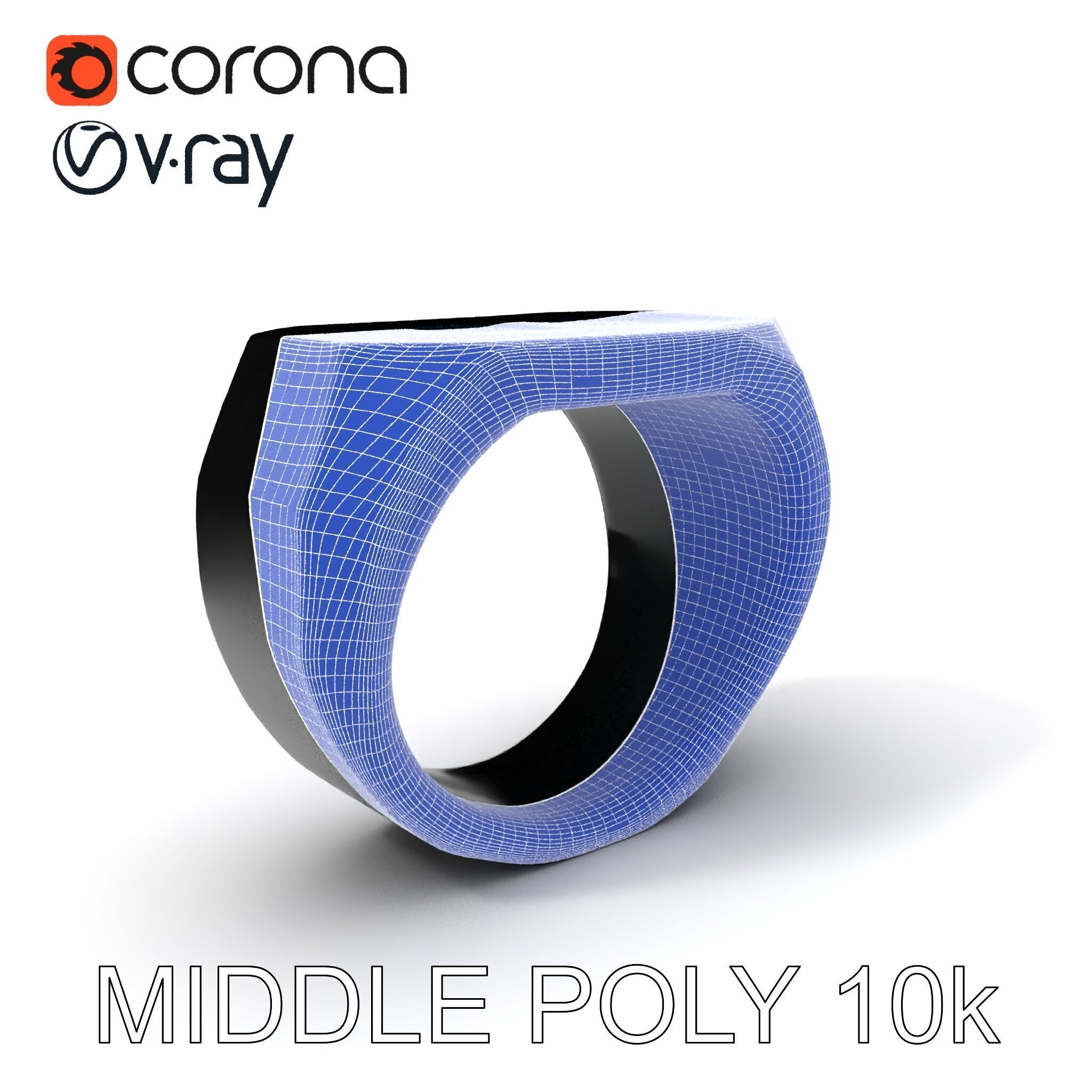 Modern Smart Ring D Model Pack Low-poly 3D model_14