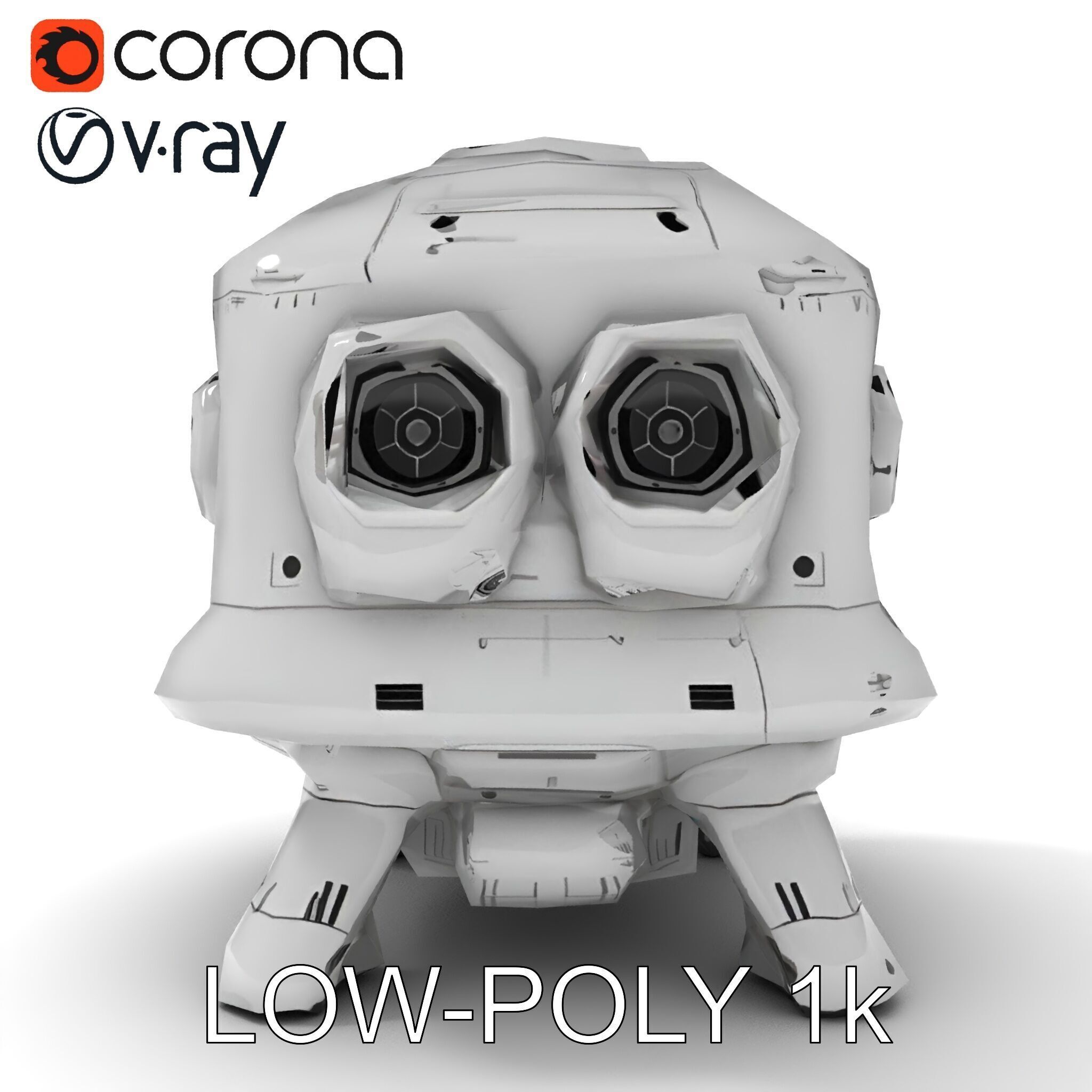 Futuristic Space Station Module model pack Low-poly 3D model_32