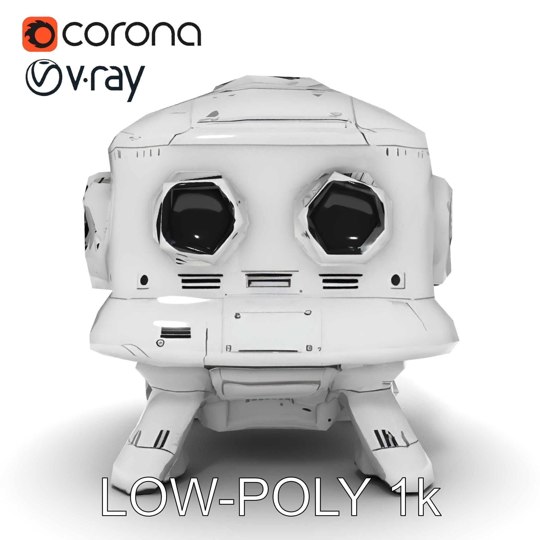 Futuristic Space Station Module model pack Low-poly 3D model_19