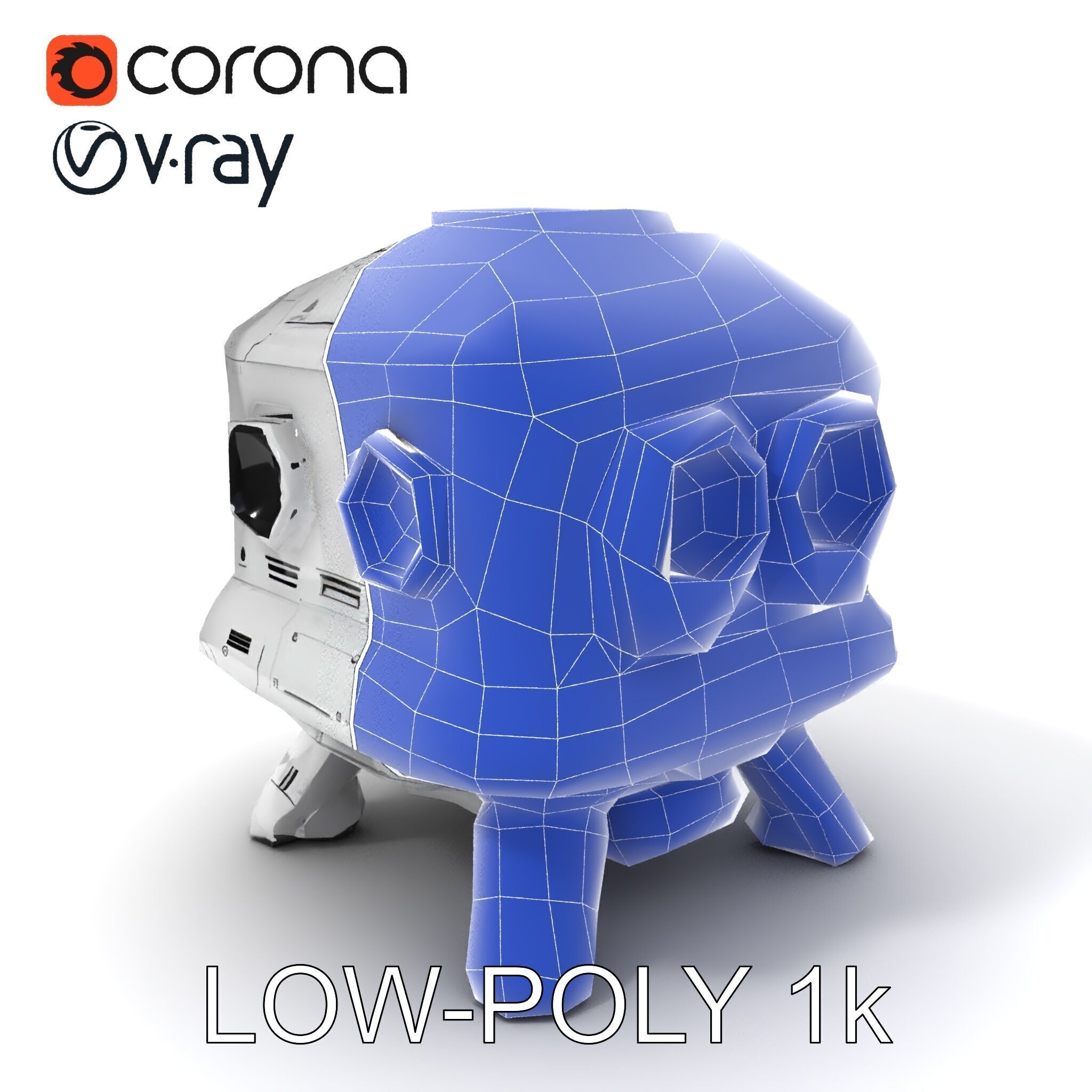 Futuristic Space Station Module model pack Low-poly 3D model_25