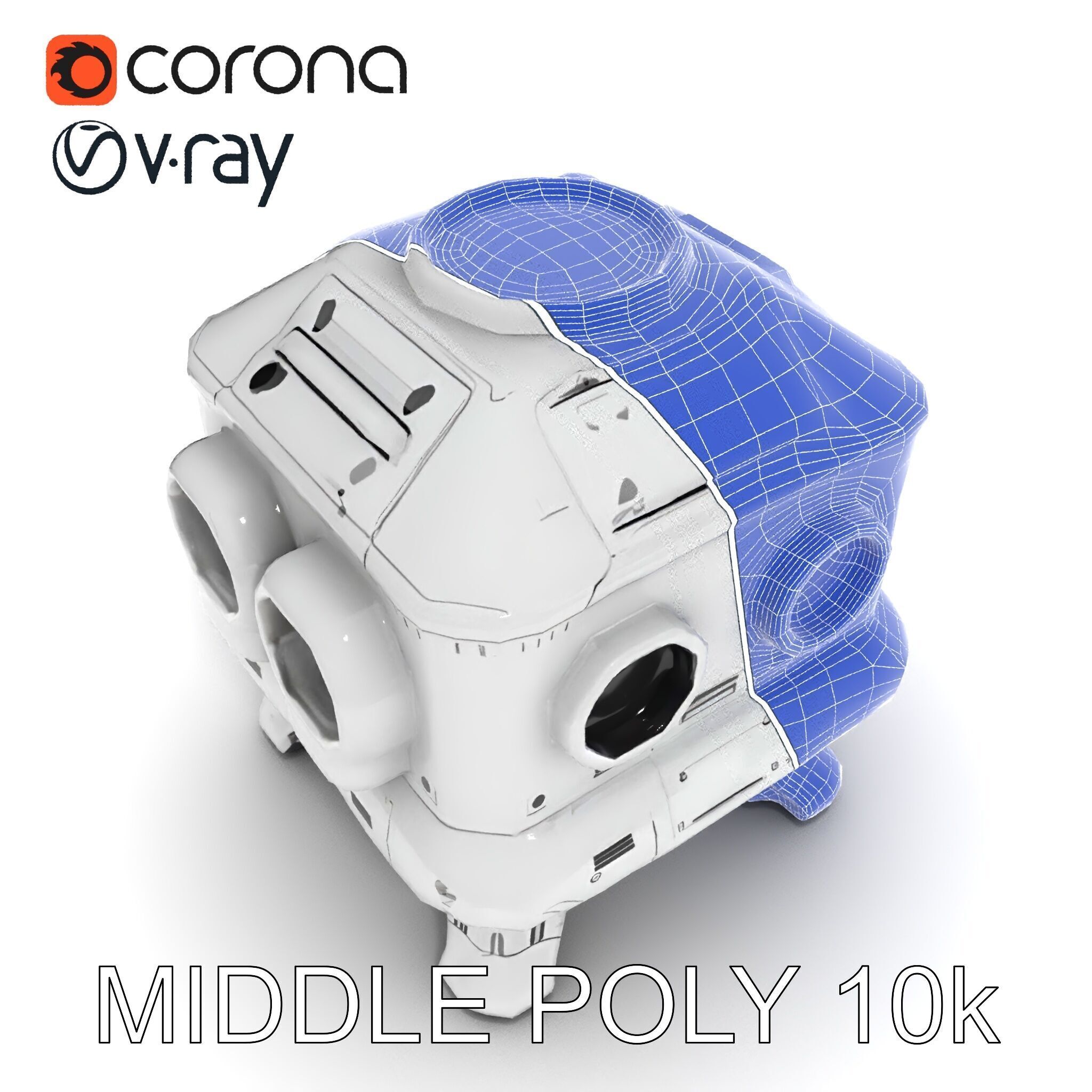 Futuristic Space Station Module model pack Low-poly 3D model_15