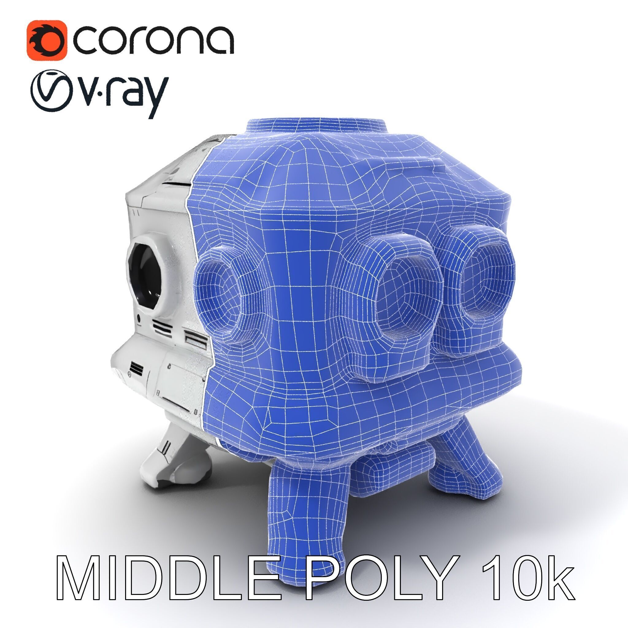 Futuristic Space Station Module model pack Low-poly 3D model_26