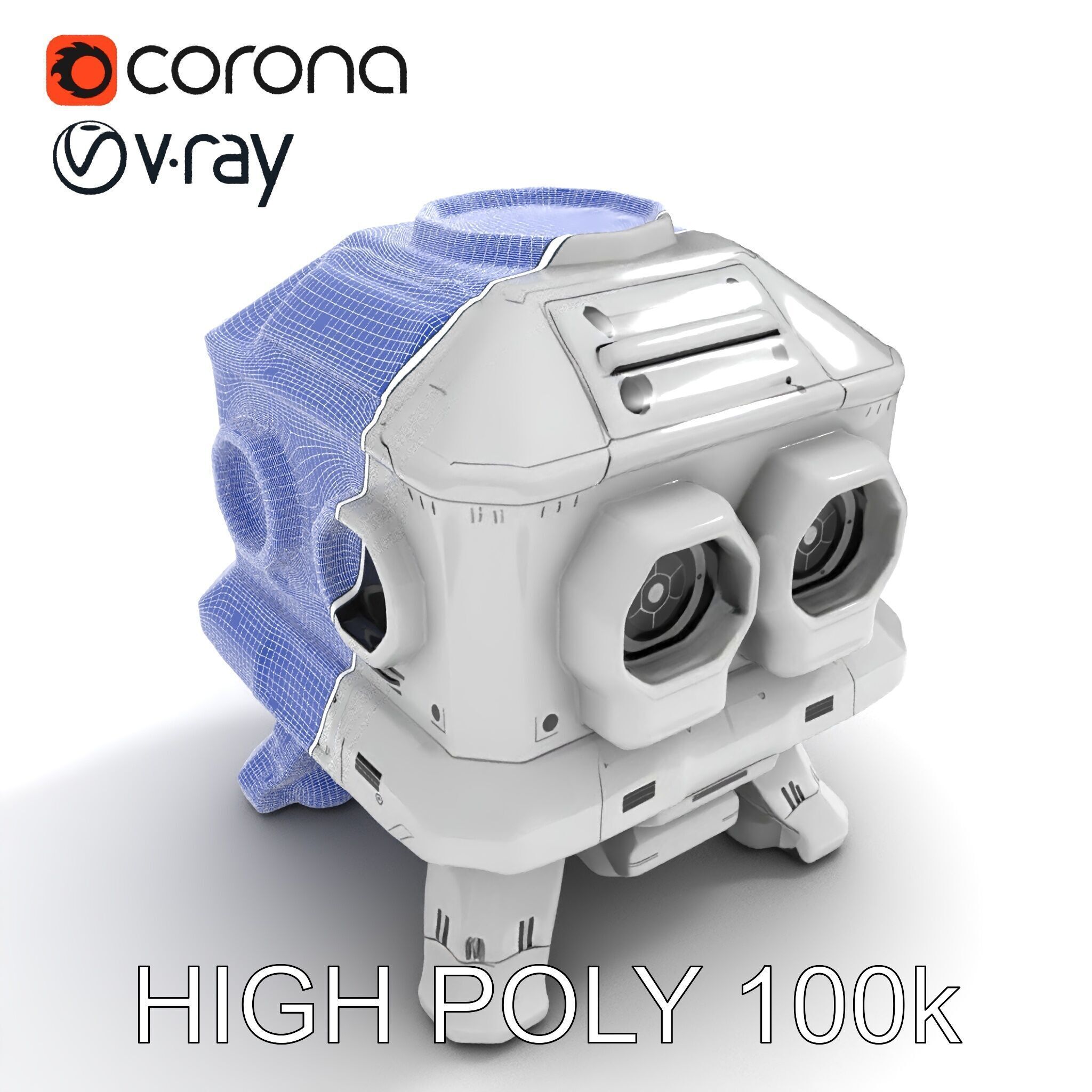 Futuristic Space Station Module model pack Low-poly 3D model_23