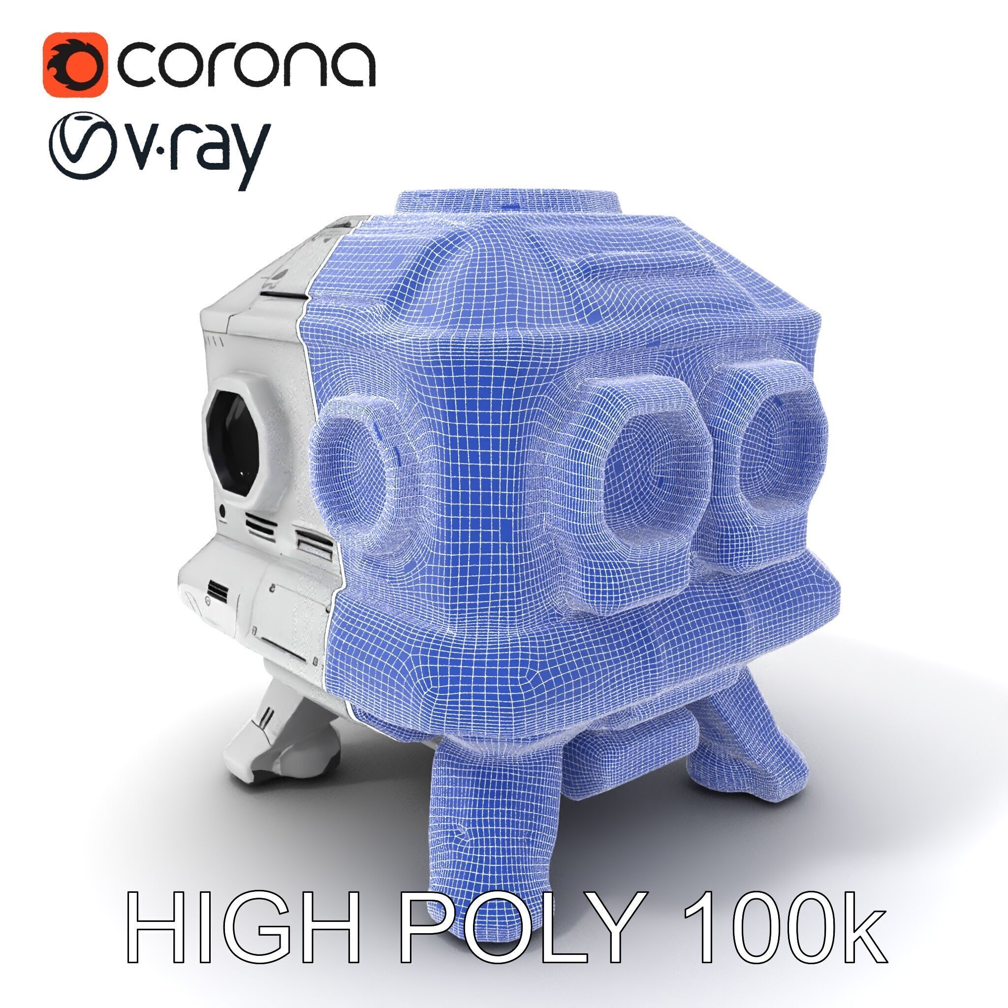 Futuristic Space Station Module model pack Low-poly 3D model_3